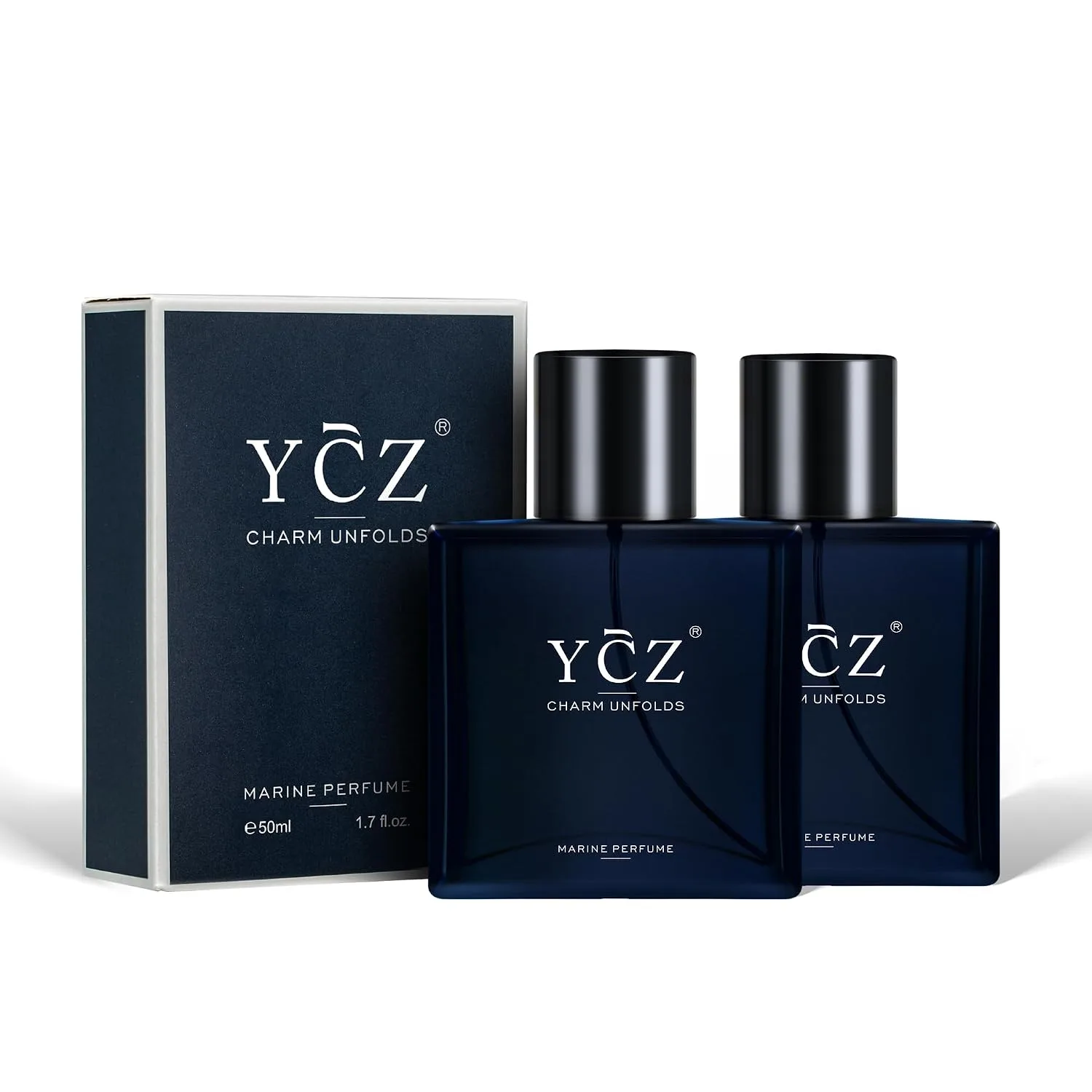 YCZ Marine Perfume, Cologne for Men, Fresh Marine Woody Fragrance