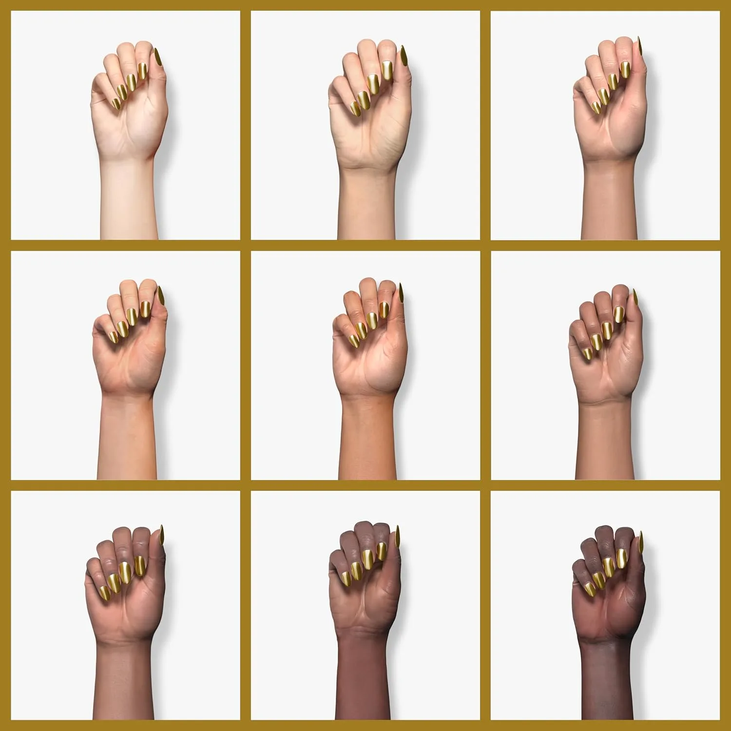 ILNP Bishop - Gold, Olive Green, Greyish Blue Ultra Chrome Nail Polish