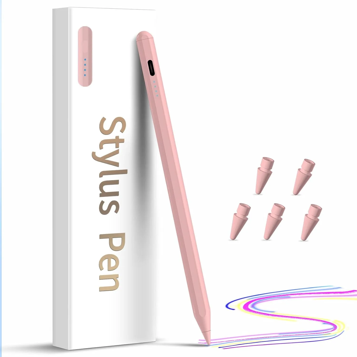 Stylus Pen for iPad2018-2026, Fast Charge iPad Stylus, Palm Rejection(PK)