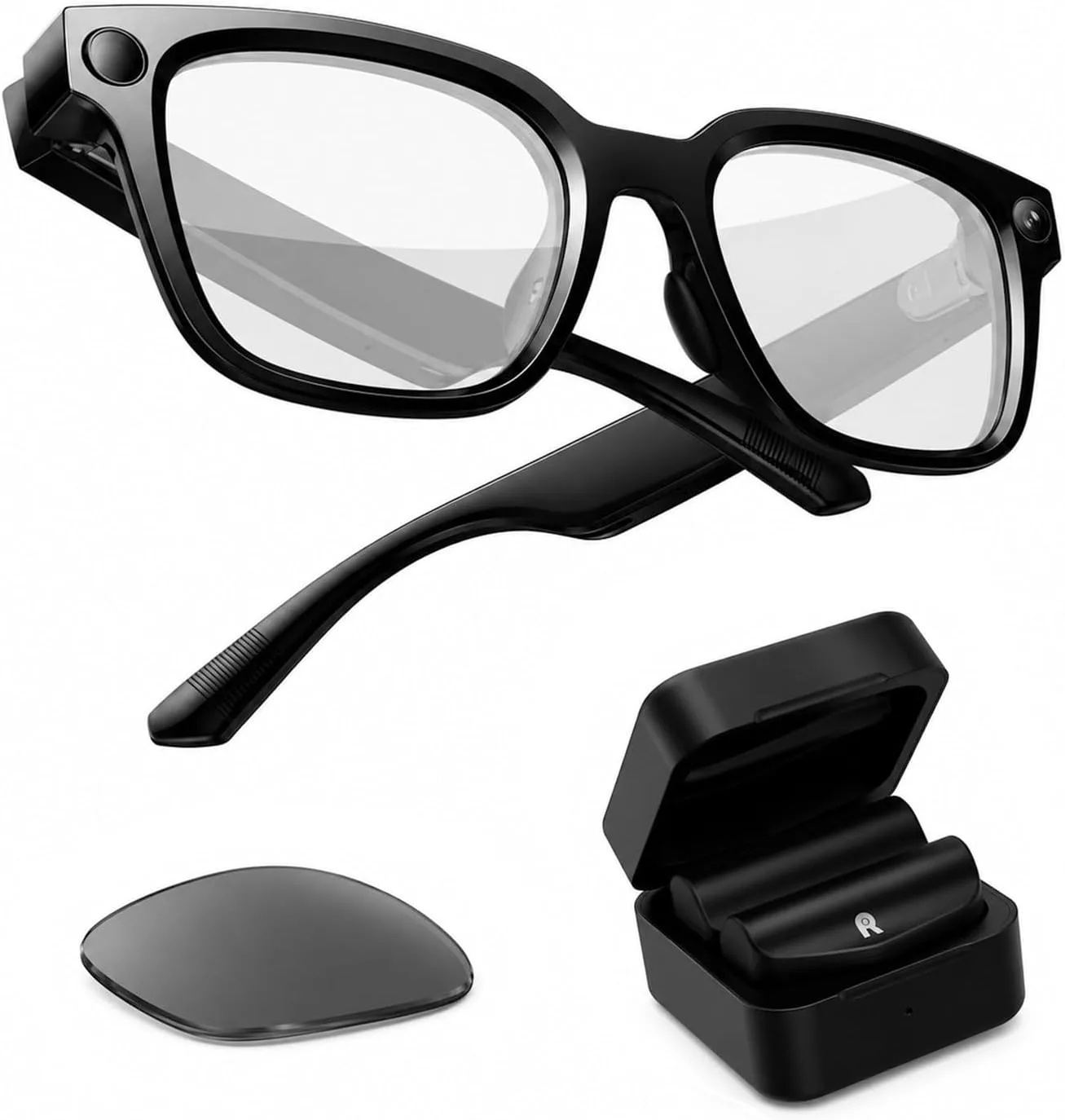 Rokid AI Glasses Style Pack with Photochromic Lenses,Camera & Power Capsule