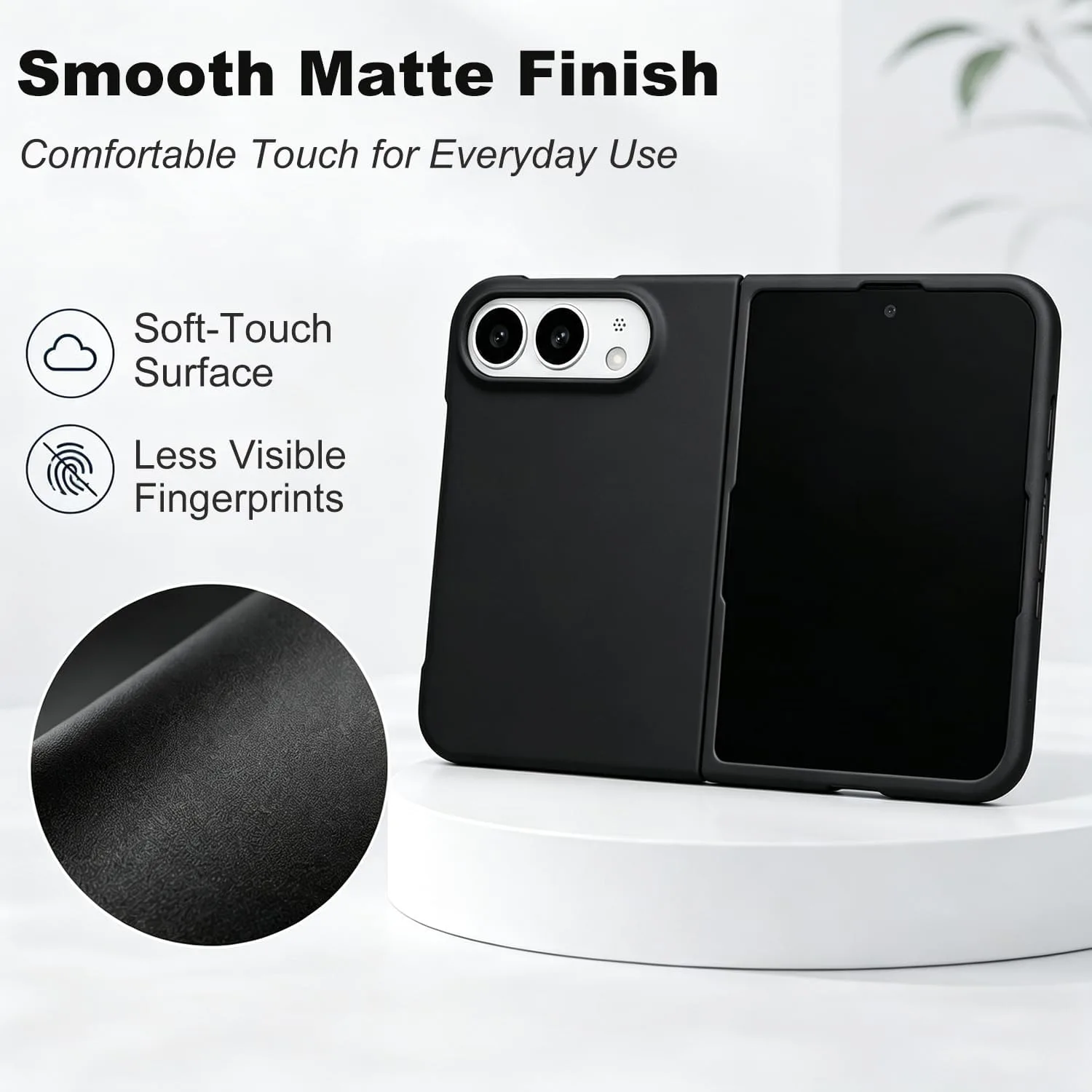 Matte PC Case for iPhone Duo - Black
