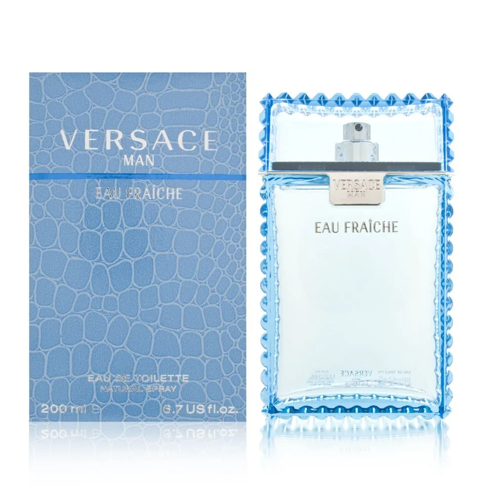 Versace Eau Fraiche for Men Eau De Toilette Spray, 6.8 Ounce, Muti-color