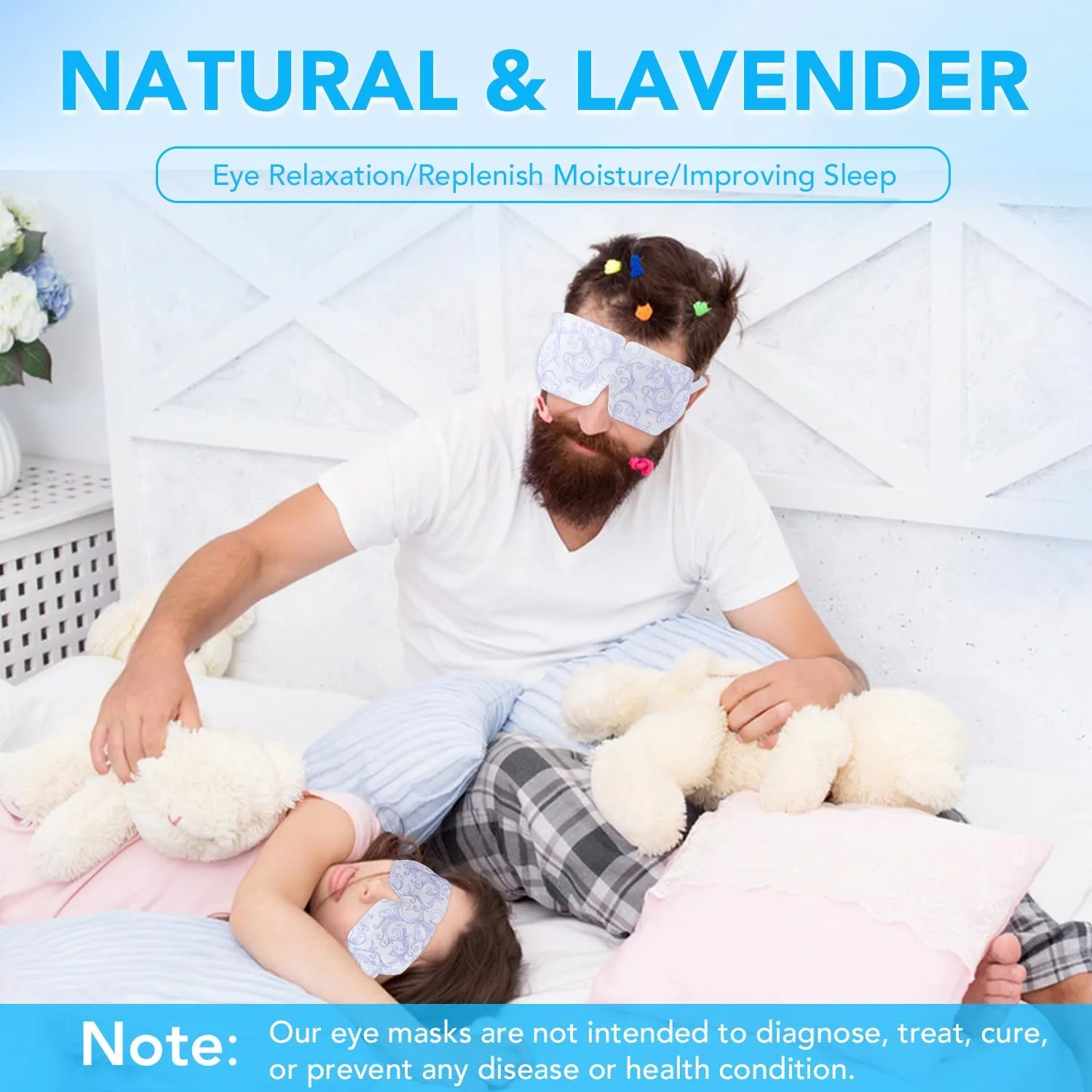 XPCARE 60 Pack Steam Eye Mask Disposable for Dry Eyes Cornea Care-Unscented