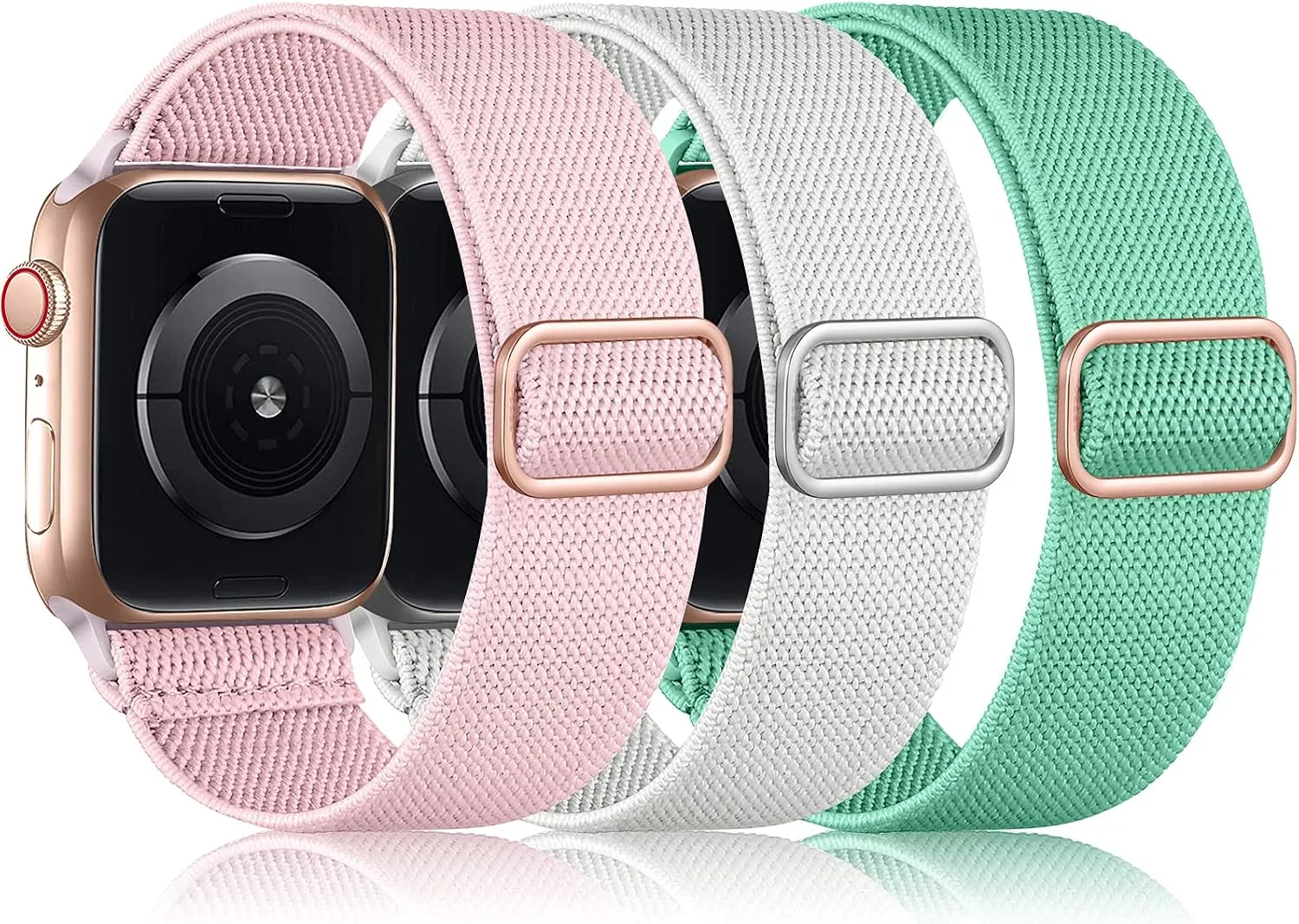 Correas DaQin 3 Pack Nylon Elástico Compatible con Apple Watch