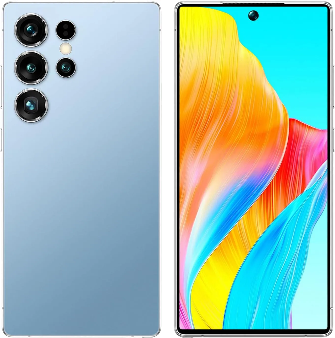 4G Smartphone Unlocked, 6.6" HD+ Display, 4GB+32GB Expandable to 256GB, Android 12, Dual Camera Dual SIM, Long Battery Life, Face ID, OTG, Type-C (Sky Blue)