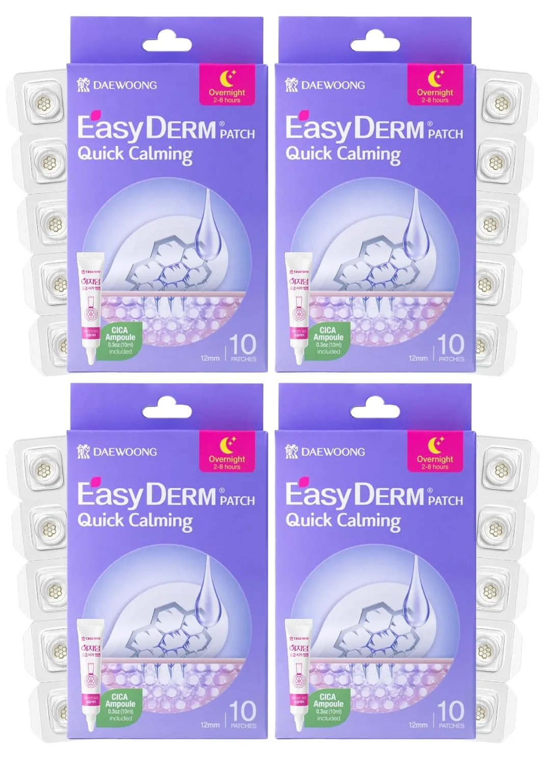 EasyDerm Quick(10ea) & Beauty(42ea) Pimple Patch Duo & Mini Cica Ampoule