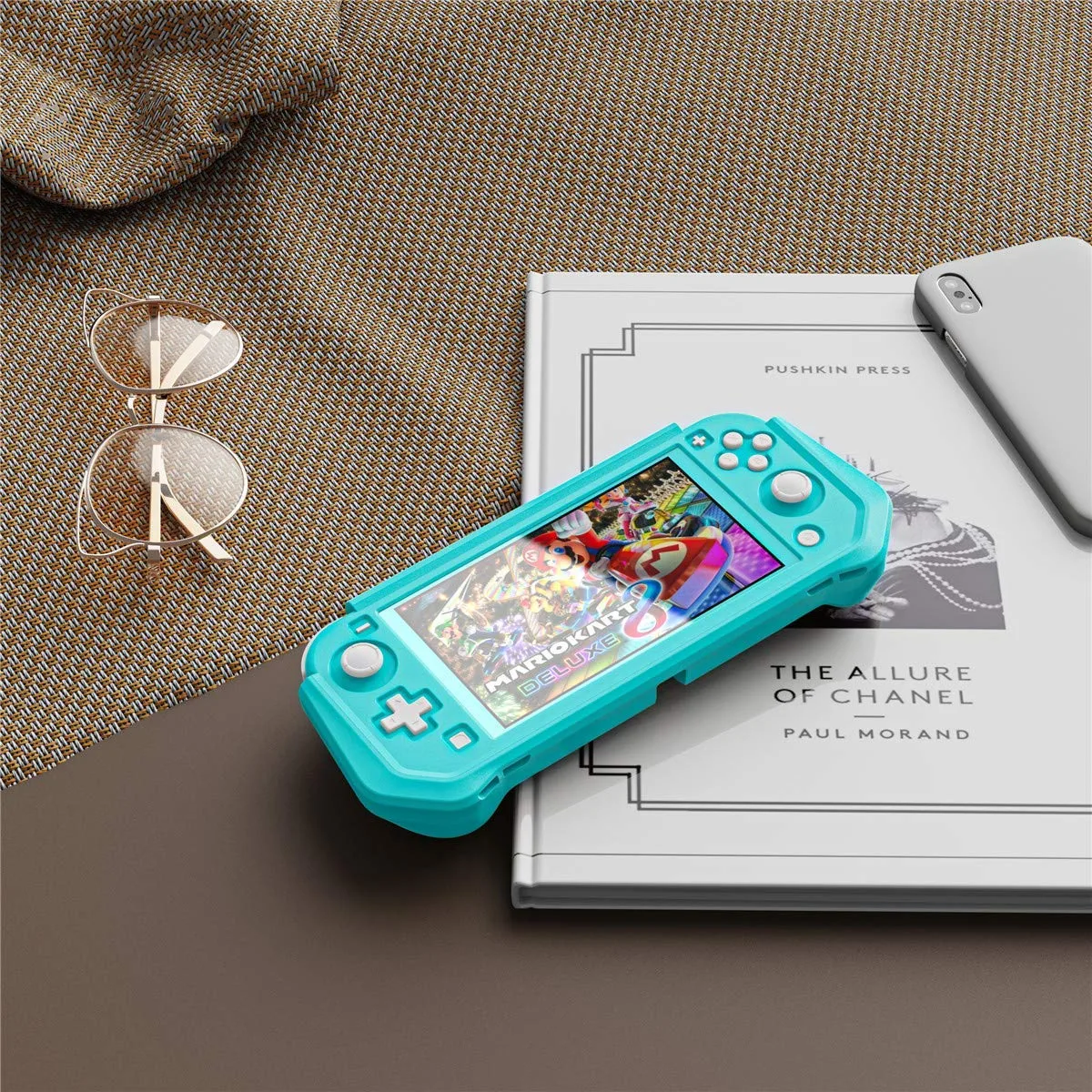iNOTOGG Turquoise Anti-Scratch Protective Case for Nintendo Switch Lite, Ergonomic Design with Precise Cutouts