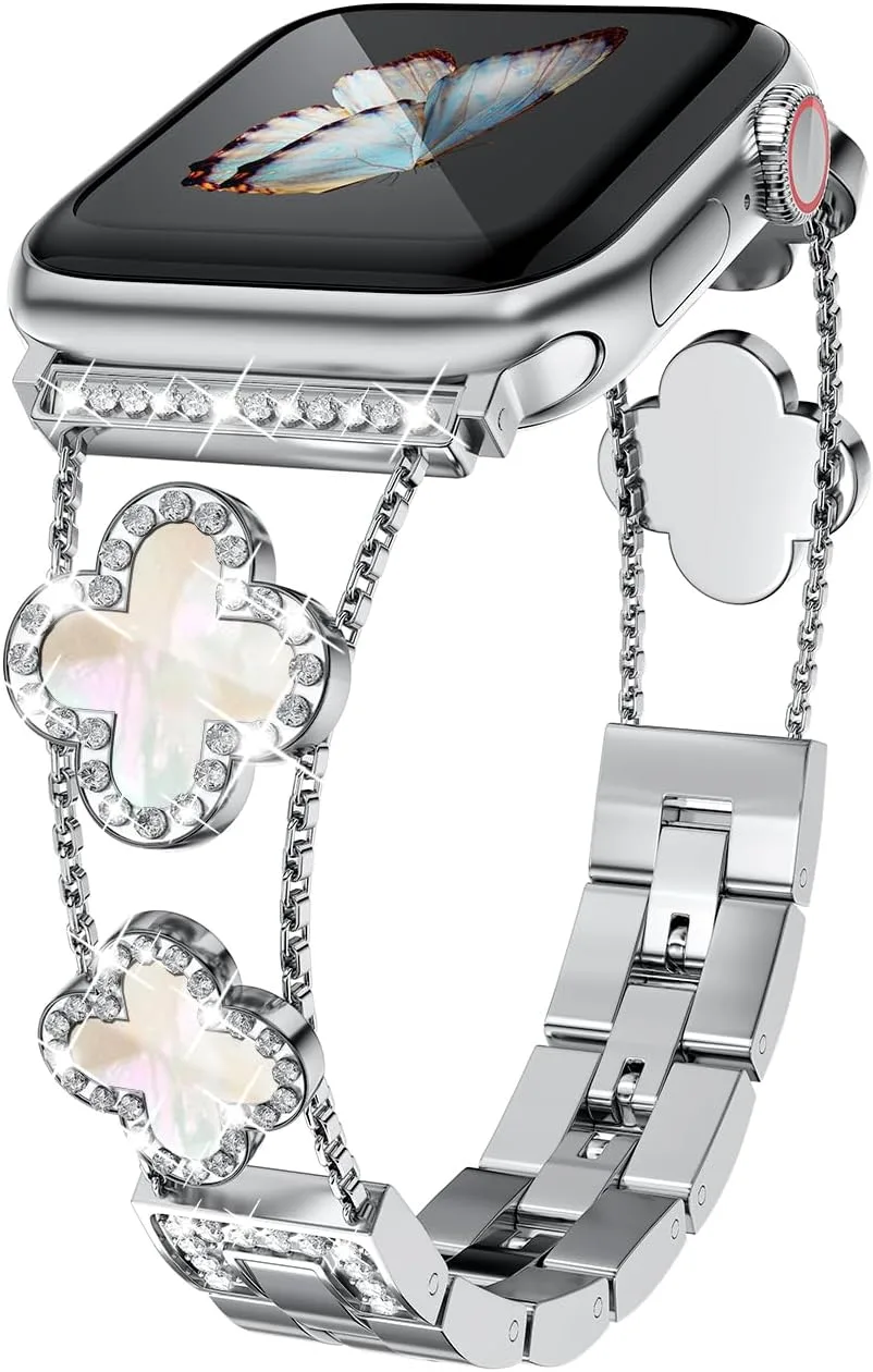 Correa metálica Musk-MSKR Diamond para Apple Watch 38-49mm trébol
