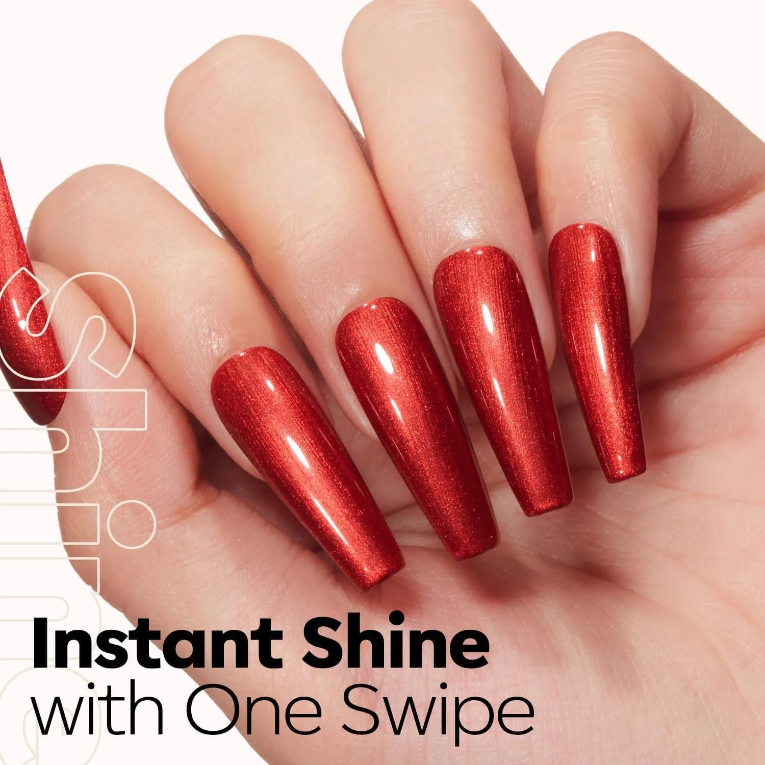 modelones Glitter Gel Nail Polish Pastel Red Gel Nail Polish