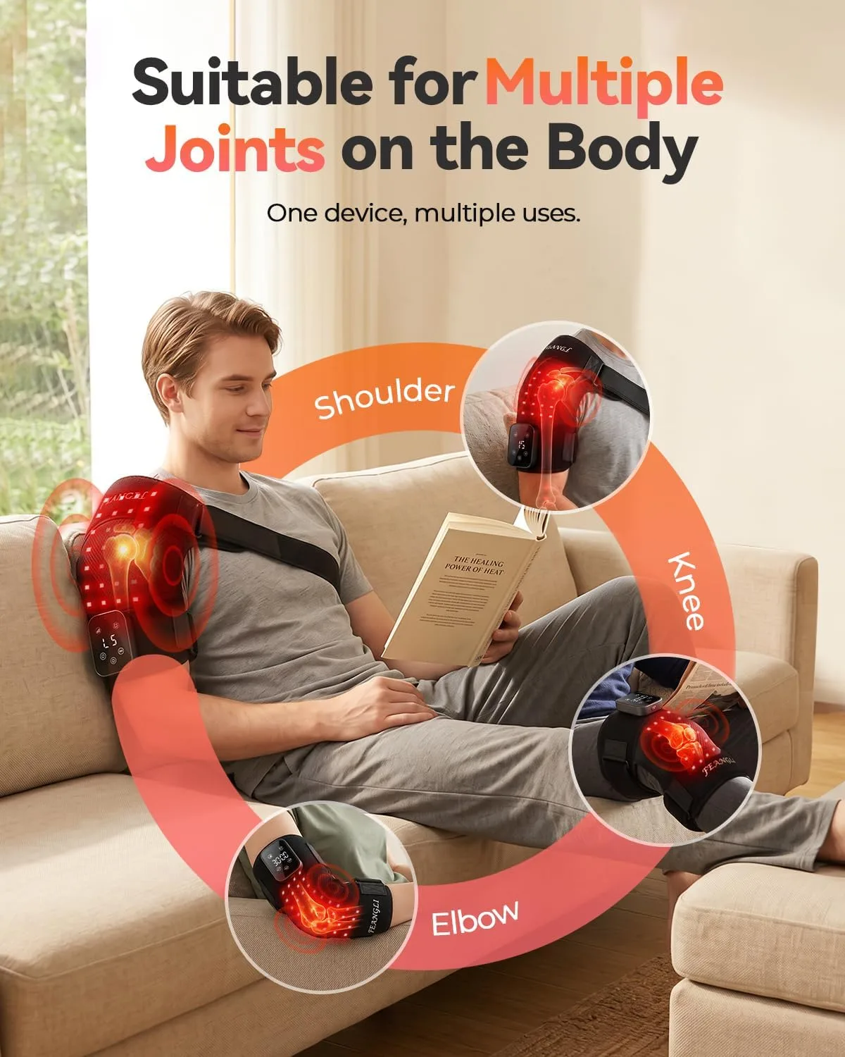 feangli Red Light Therapy Knee Massager for Knee Pain Relief, FSA&HSA