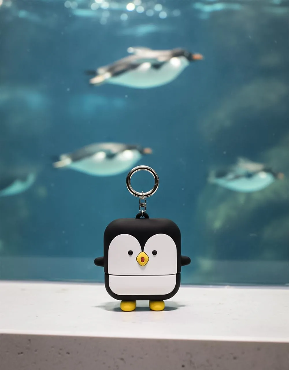 KAHI Airy Fit Sun Stick Penguin Silicone Keychain Holder Bag Charm Case