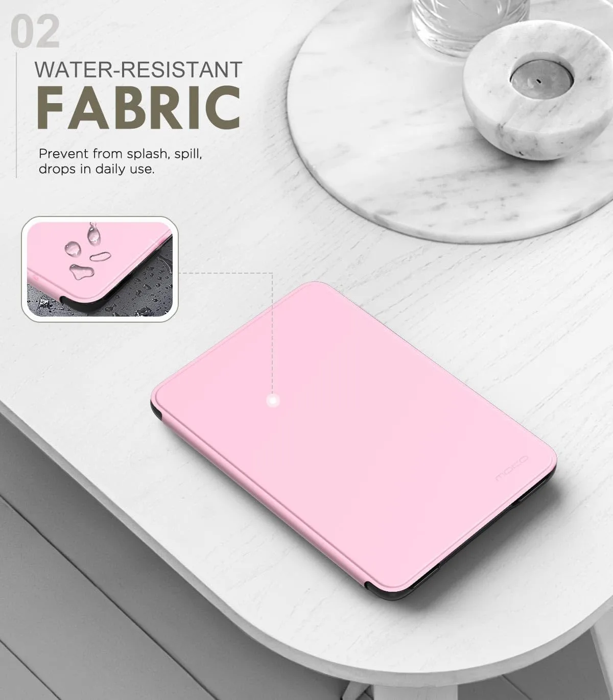MoKo Case for 6" Amazon Kindle Basic 11th Gen 2024/2022, Nosegay Pink