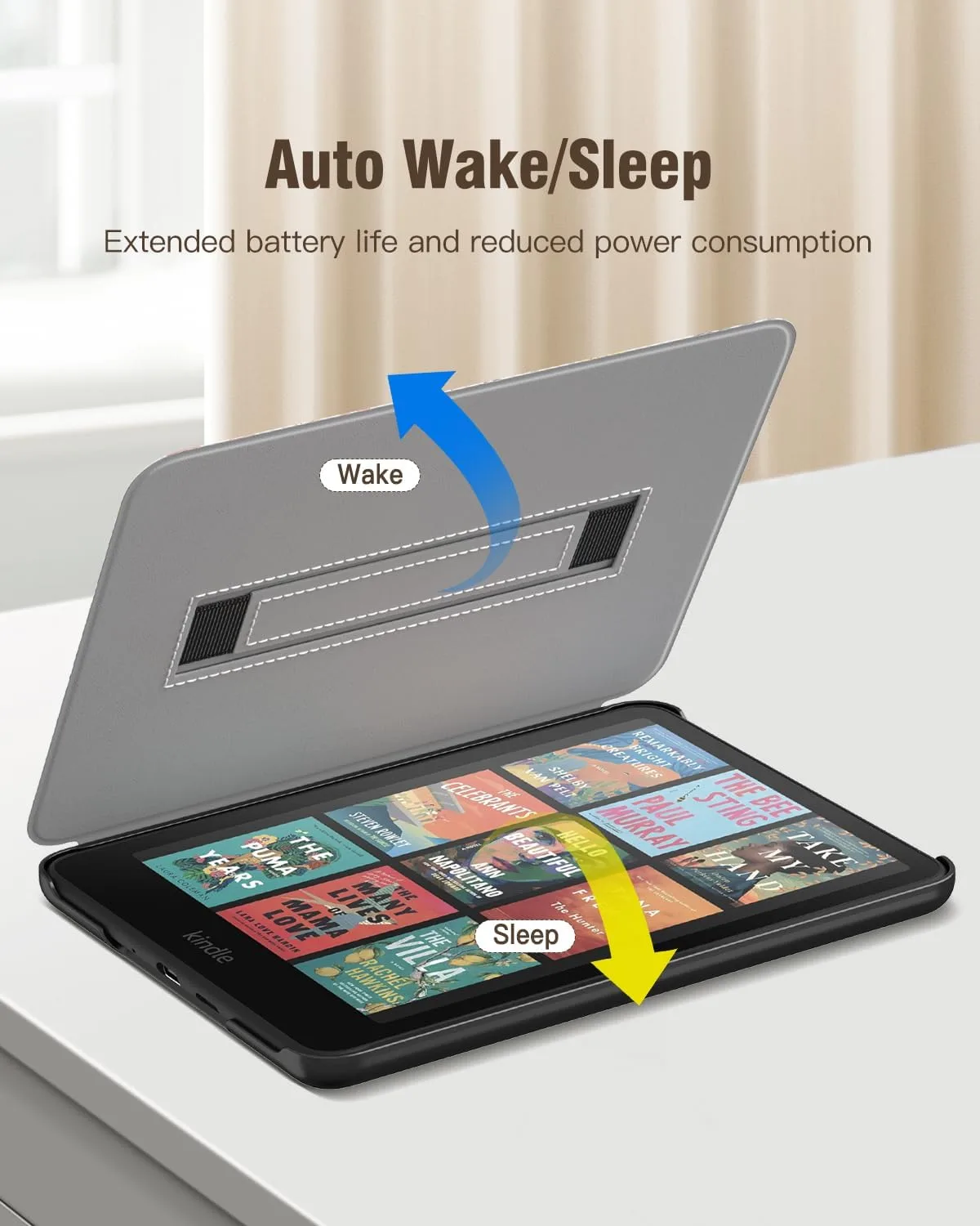 MoKo Case for 7" Kindle Paperwhite 12th Gen 2024 & Colorsoft, Denim Gray