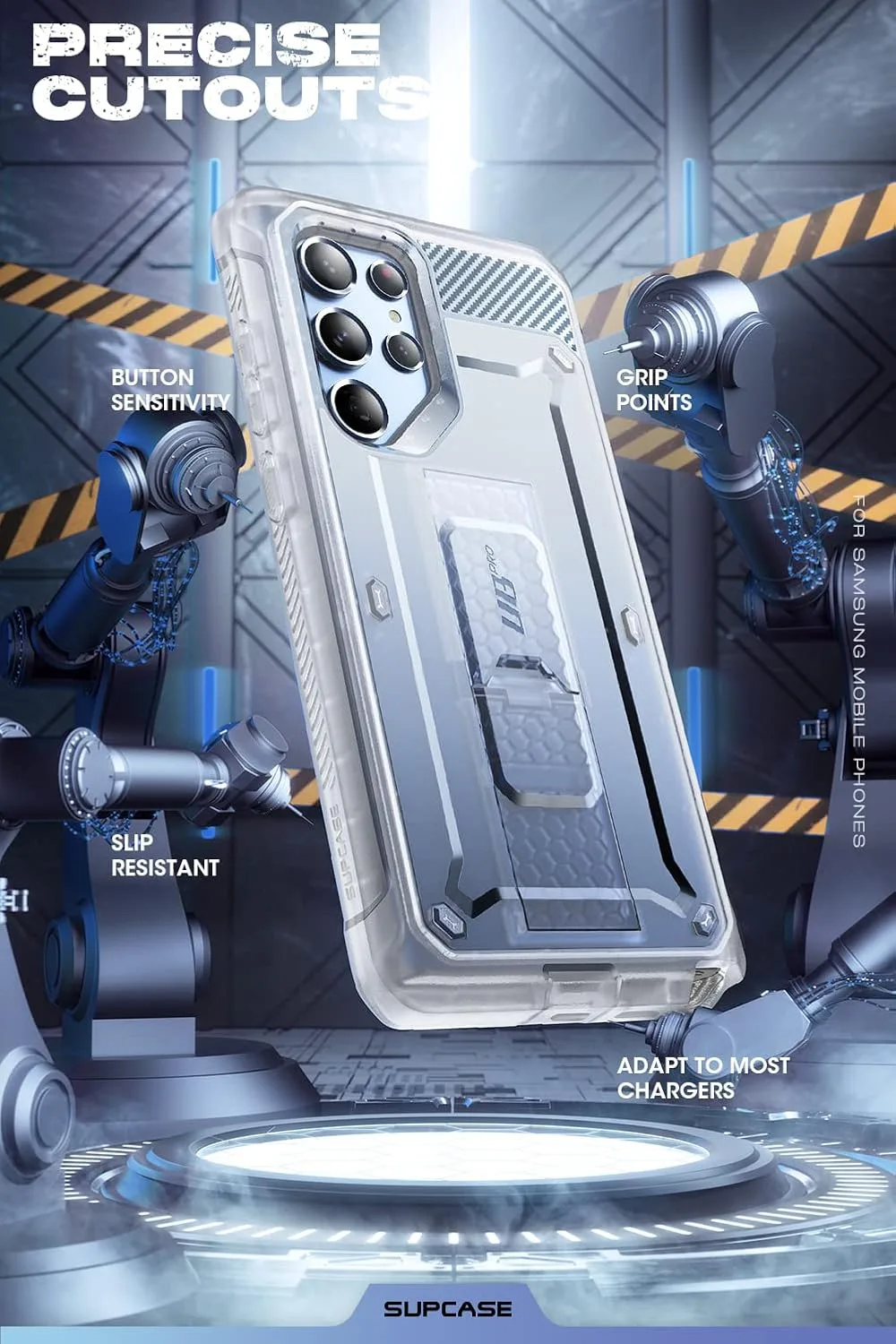 SUPCASE for Galaxy S22 Ultra Case with Built-in Screen Protector, Clear