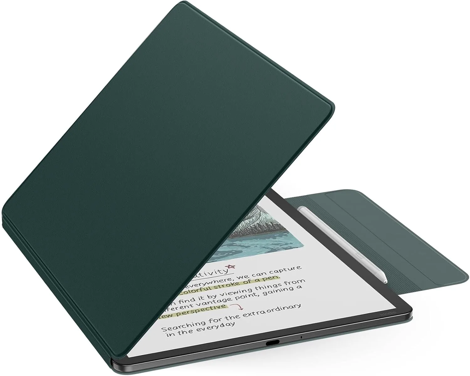 MoKo Magnetic Case for 11" Kindle Scribe 3rd & Colorsoft 1st Midnight Green