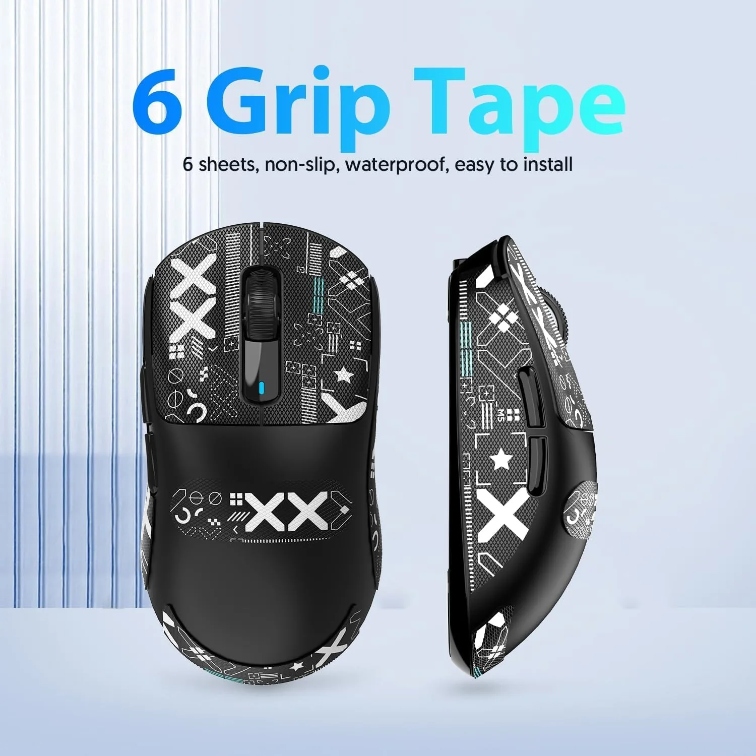 ATTACK SHARK Mouse Anti Slip Grip Tape for X3 Wireless Gaming Mouse - Black