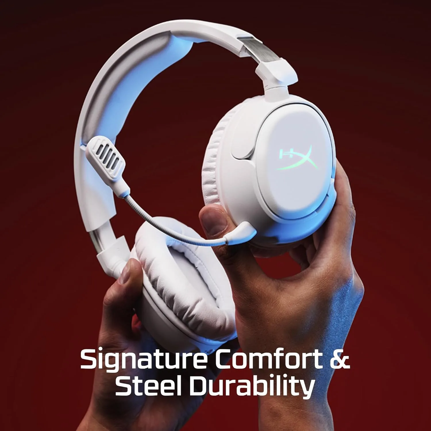 HyperX Cloud Flight 2 – Wireless Gaming Headset for PS5, PS4, Switch, PC, Mac, and Mobile, Up to 100-Hour (2.4GHz) / 150-Hour (Bluetooth) Battery, Customizable RGB, Removable Earcup Plates – Black