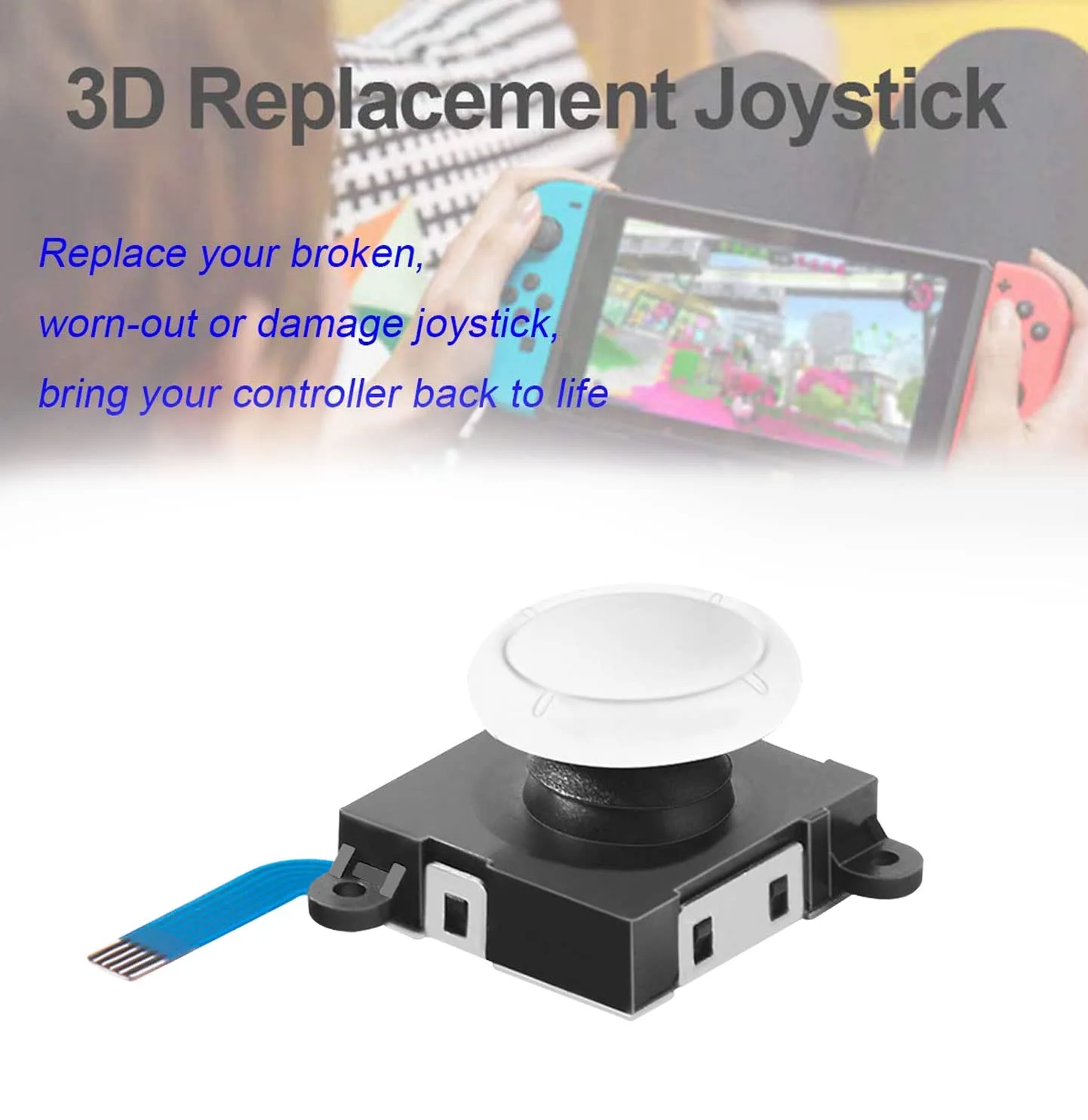 2 Pack Switch Joysticks, Joycon Joystick Replacement for Nintendo Switch