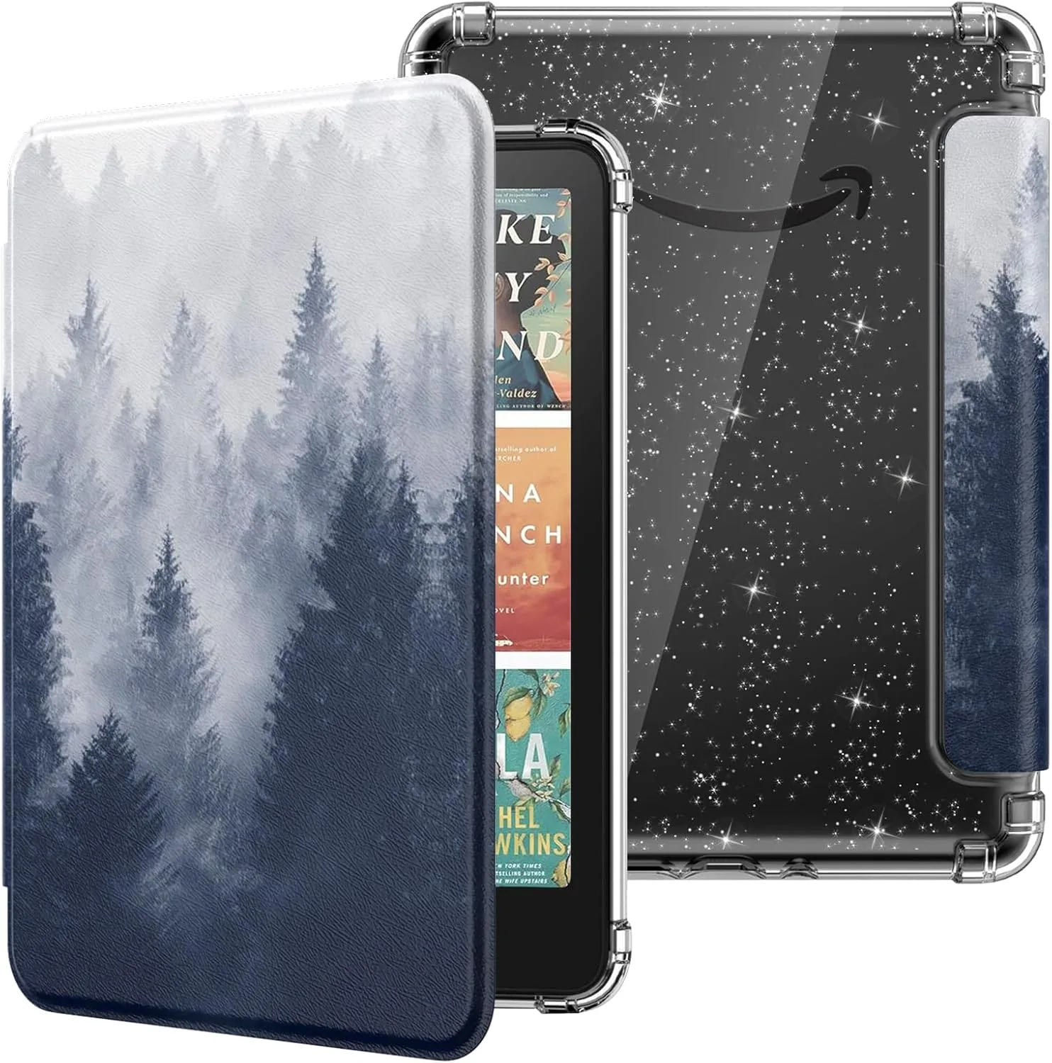 MoKo Case for 7" Kindle Paperwhite 12th Gen & Colorsoft 2024, Gray Forest