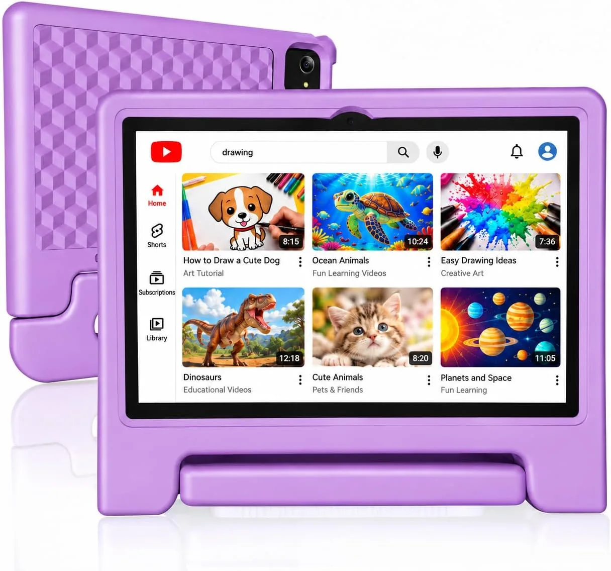 JREN
10.1"
Android
15
Tablet
with
Case,
64GB
Storage,Octa-Core
Purple