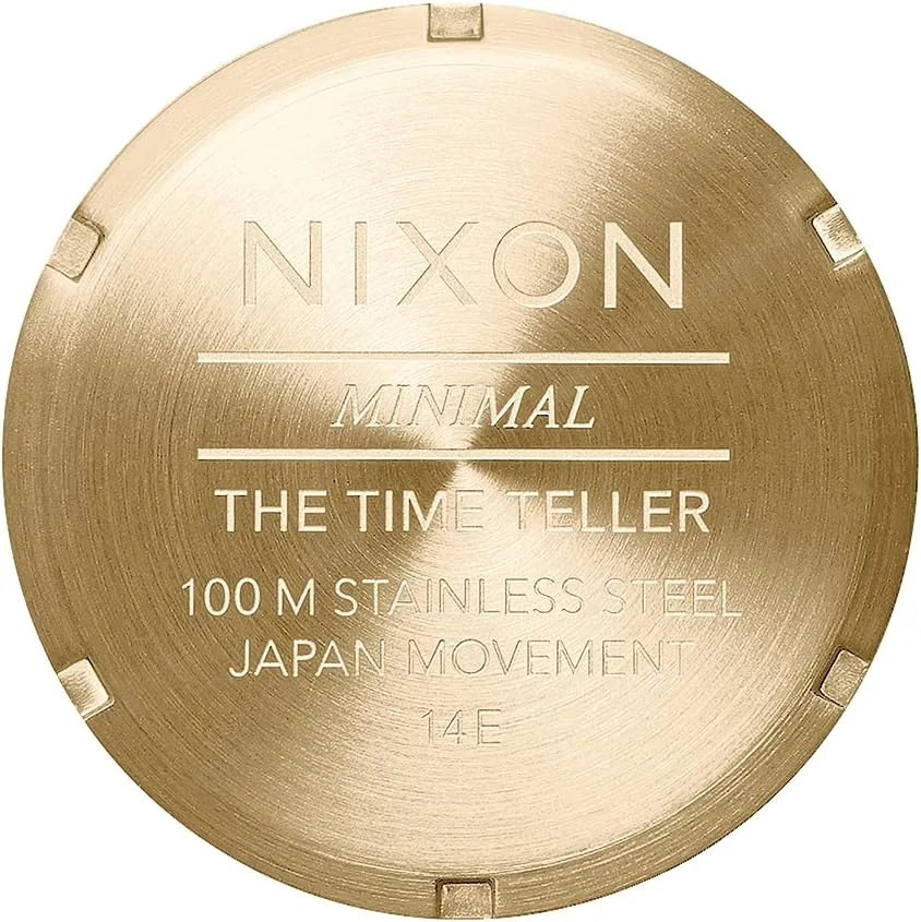 NIXON Time Teller A045 - 100m Water Resistant Men's Analog Fashion Watch (37mm Watch Face, 19.5mm-18mm Stainless Steel Band)
