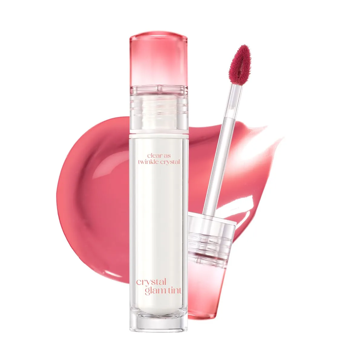 CLIO Crystal Glam Tint, Glossy Lip Tint with Glass-Like Shine, Lightweight Buildable Lip Stain, Long-Lasting Pigmented Color, Non-Sticky, Korean Lip Tint, Safe for Sensitive Lips (006 DAILY MAUVE)