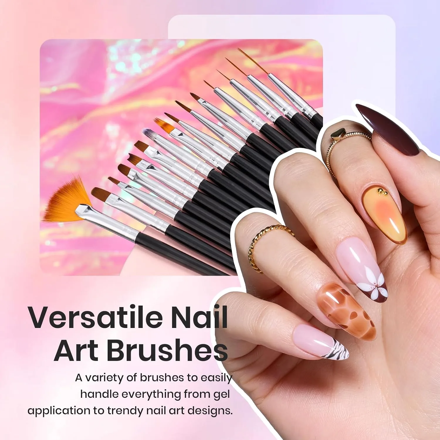 Beetles 31pcs Nail Art Brushes, Nail Art Pens, Dotting Tools, Dust Brush