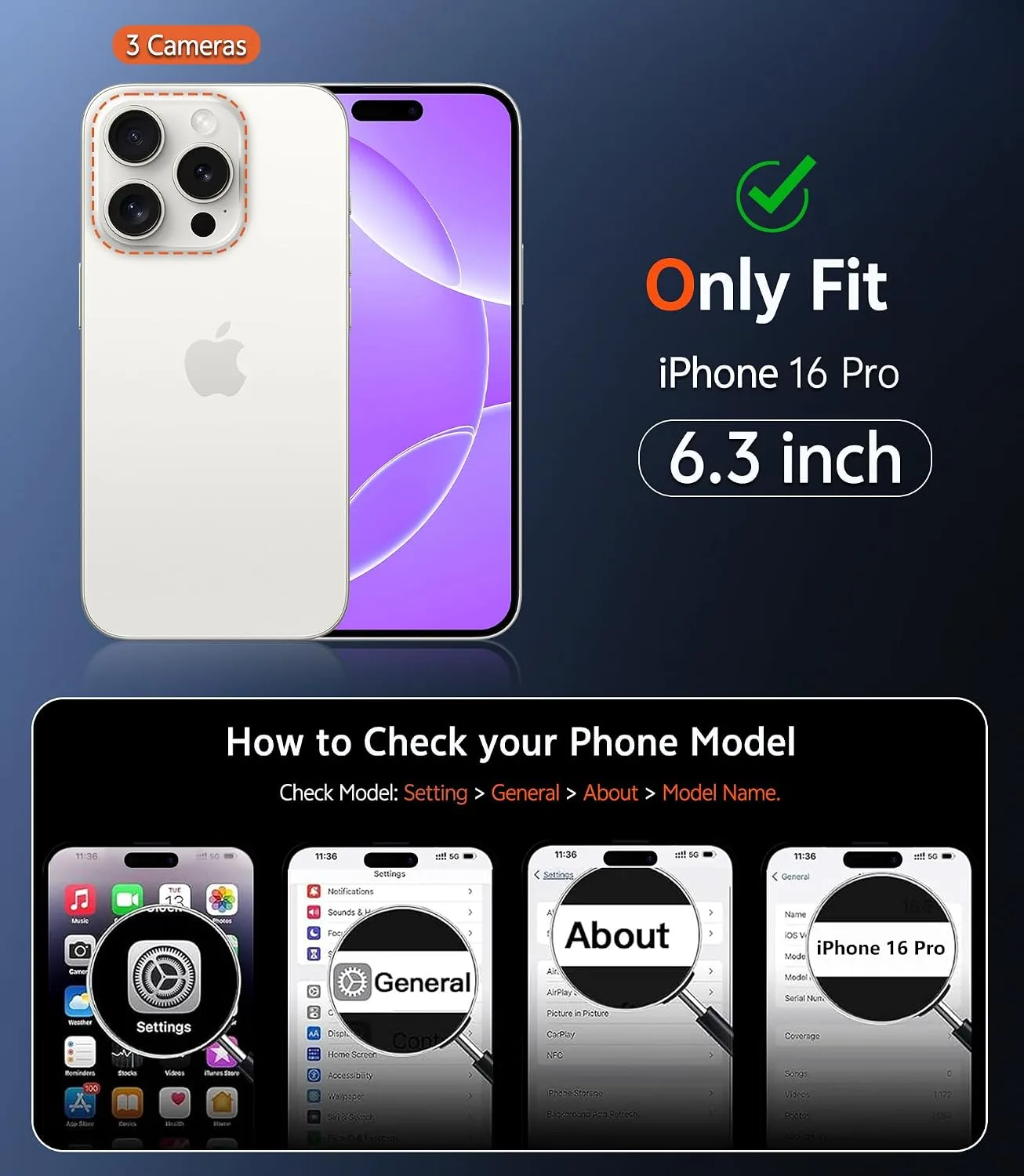 FNTCASE for iPhone 16 Pro Case Compatible with Magsafe Matte PhoneCase