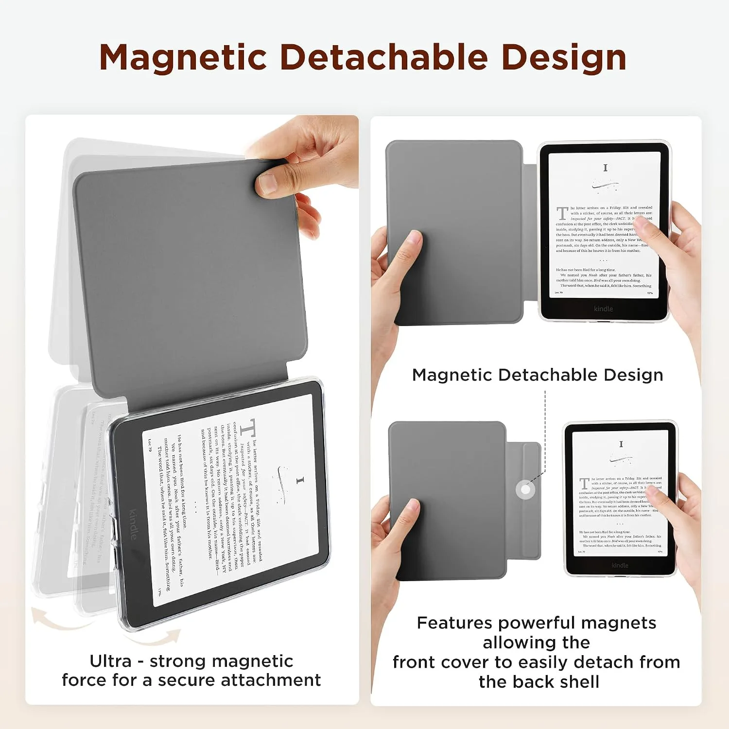 SESENSE Magnetic Case for 7'' Kindle Paperwhite 12th Gen 2024 & Colorsoft