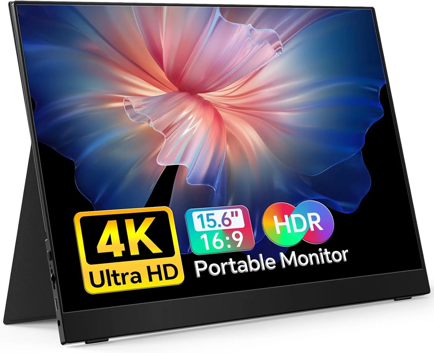 MNN 15.6" FHD 60Hz Portable Monitor USB-C HDMI IPS HDR Gaming (Ink Black)