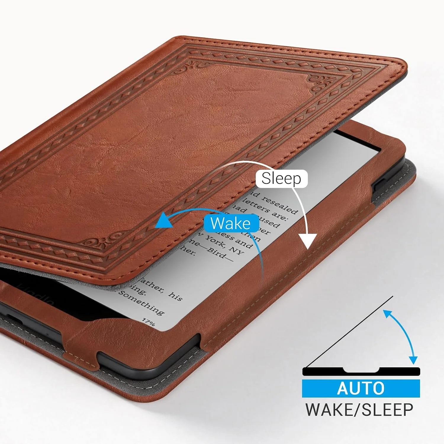 CoBak Case for 6" Kindle 2026 New Model, Dark Brown