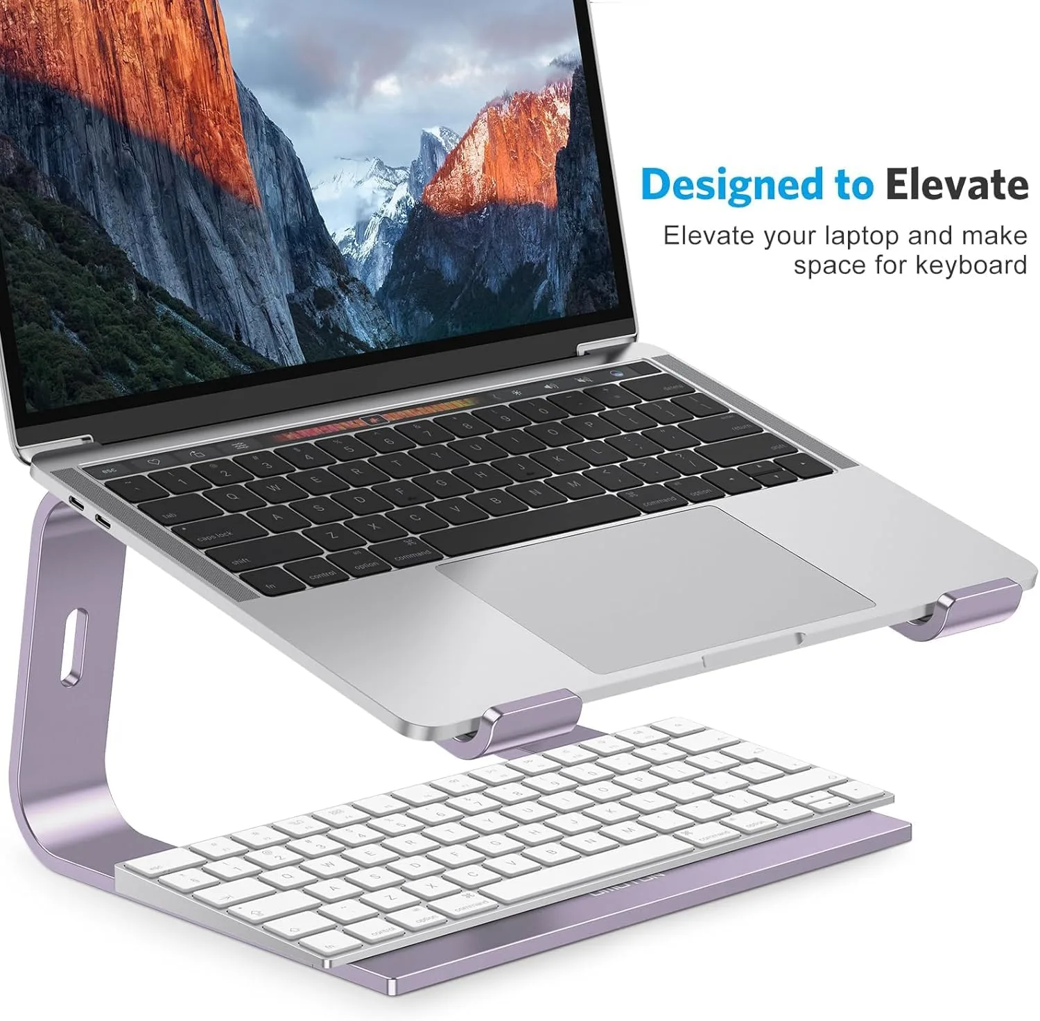 OMOTON Laptop Stand, Detachable Mount for MacBook Air/Pro Dell HP Purple