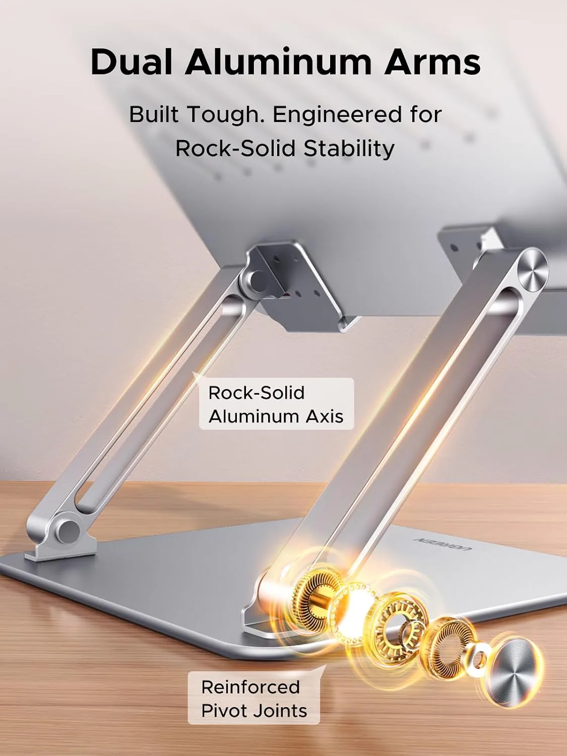 UGREEN Portable Laptop Stand for Desk, Adjustable Computer Stand