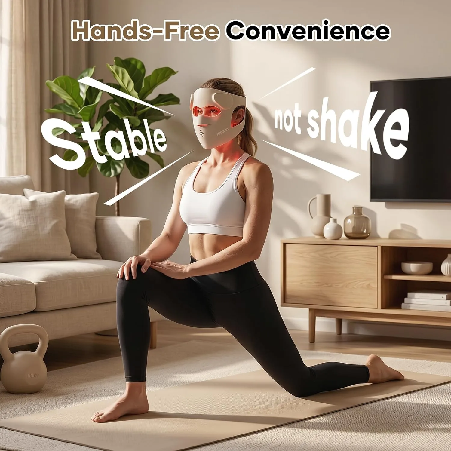 RB-061 Red Light Therapy Mask for Face,USB-C Rechargeable 850nm