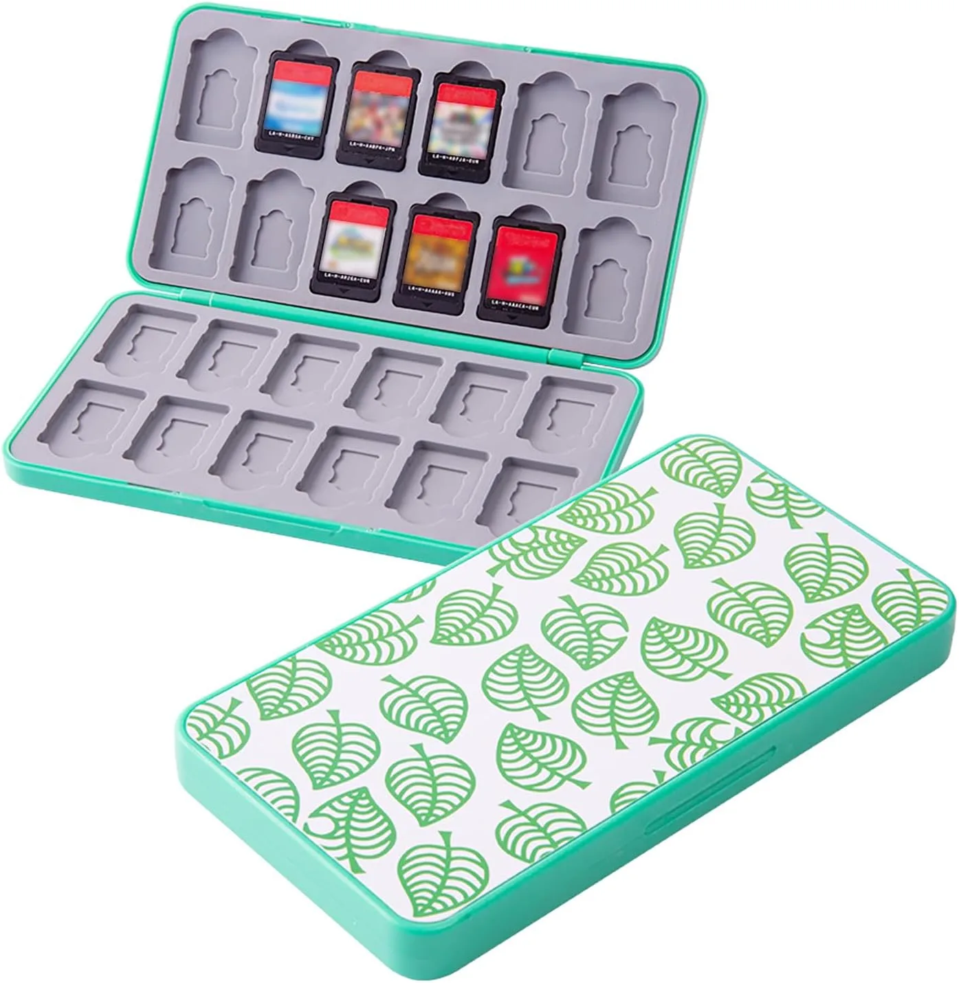 PERFECTSIGHT 48 Switch Game Card Case for Nintendo Switch OLED/ Lite 48 Game Holder Cartridge Case for Game Cards and SD Cards, Kawaii Cute Portable Compact Storage Box, Poke