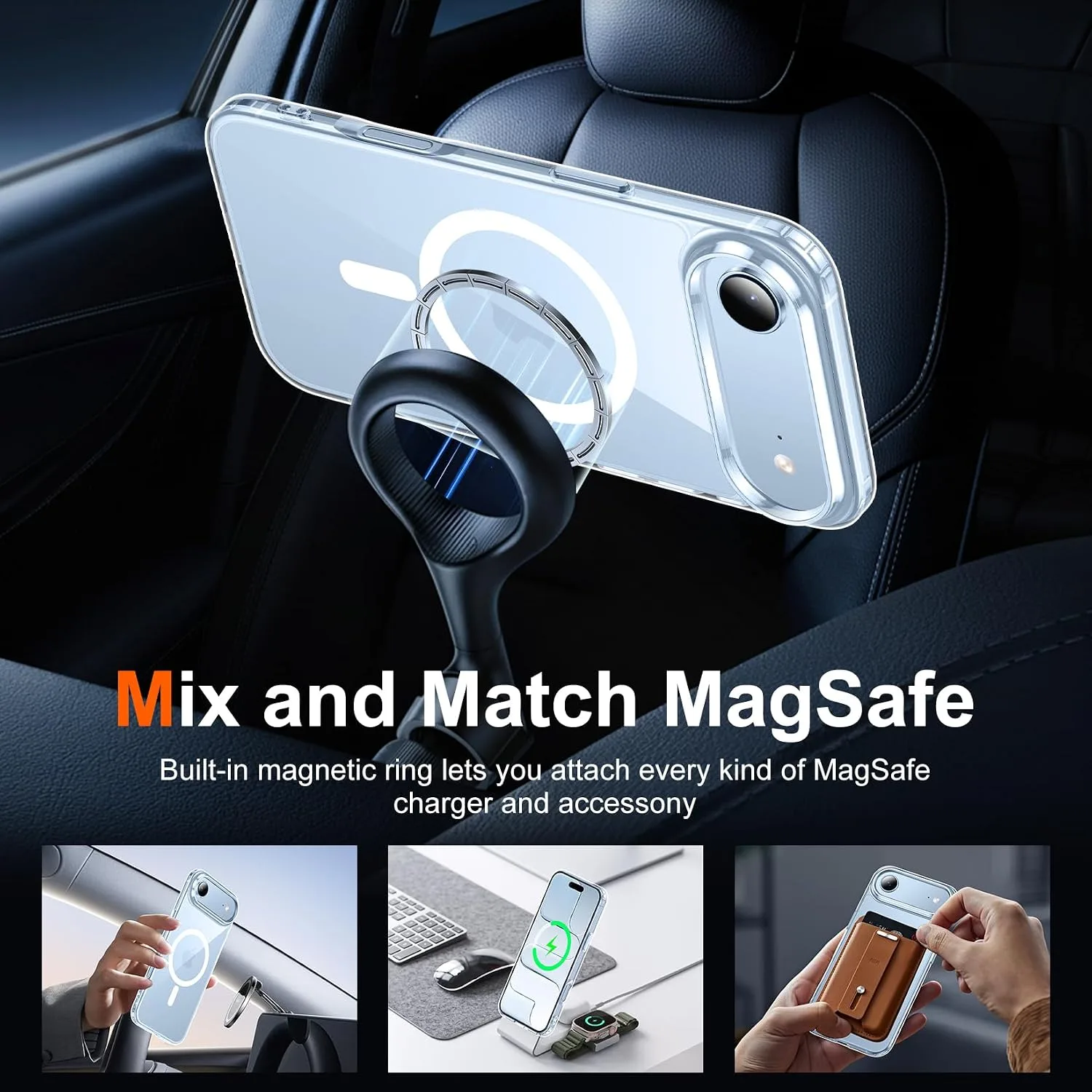 Temdan for iPhone AIR Case with Screen Protector Clear