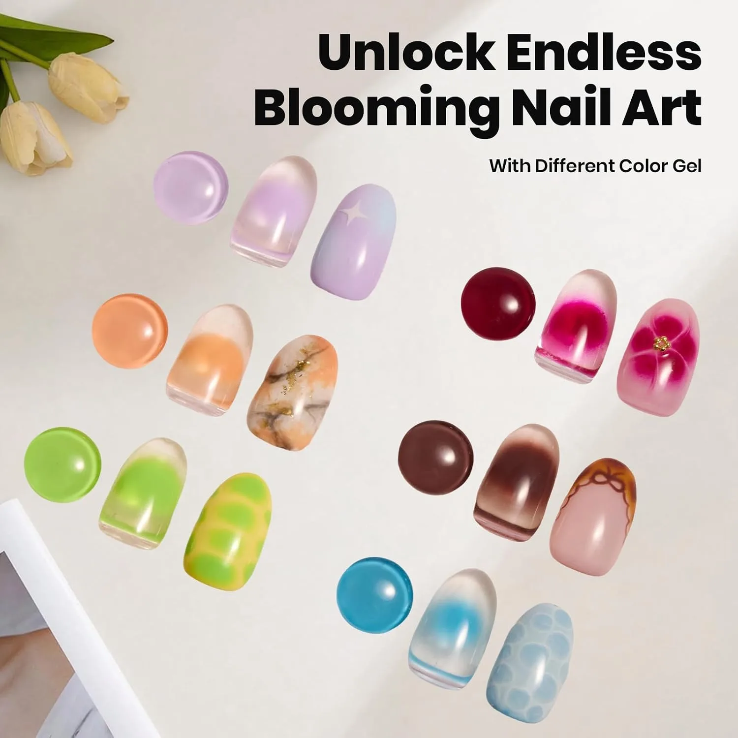 Beetles Blooming Gel for Nails Easy Blooming Nail Art Gel
