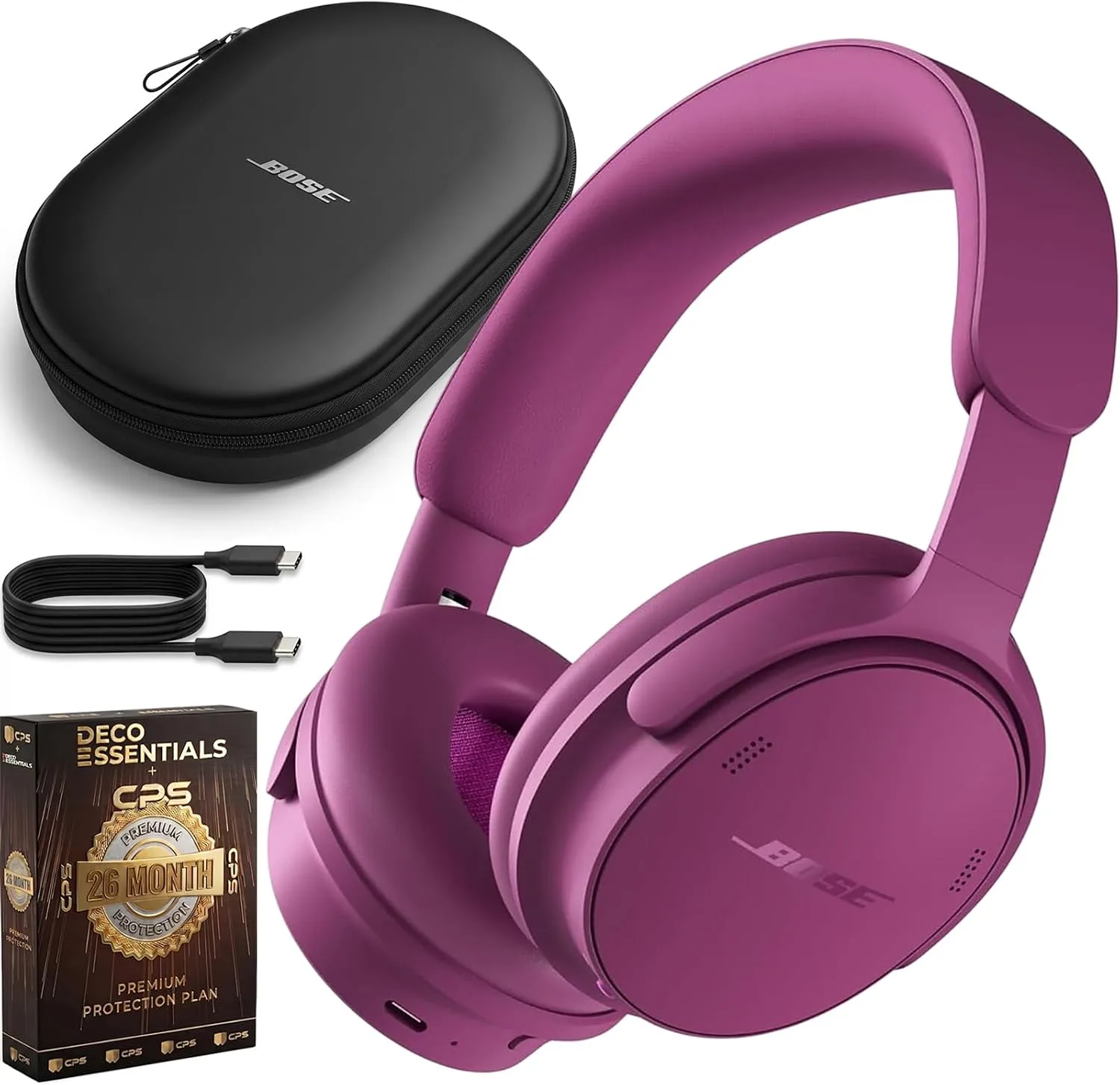 Bose QuietComfort Headphones 2nd Gen Over-Ear Bluetooth Wireless Bundle