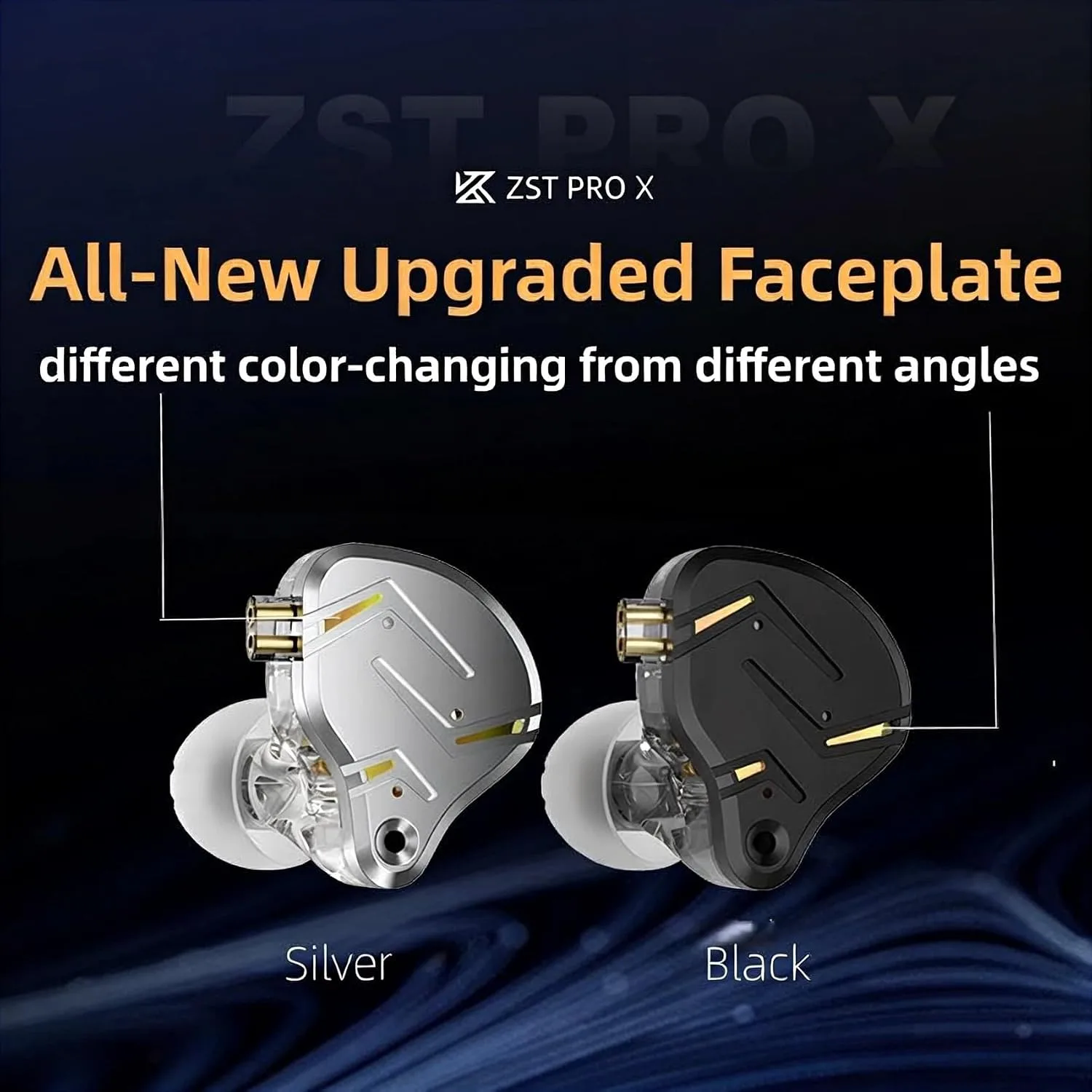 2026 Latest KZ ZST PRO X USB C Wired Headphones Type-C in Ear Monitors, 1BA 1DD Hybrid Driver Gaming Earbuds USB C Wired Earphones, Deep Bass Sound IEM for Gaming Music Video (USBC with mic, Silver)