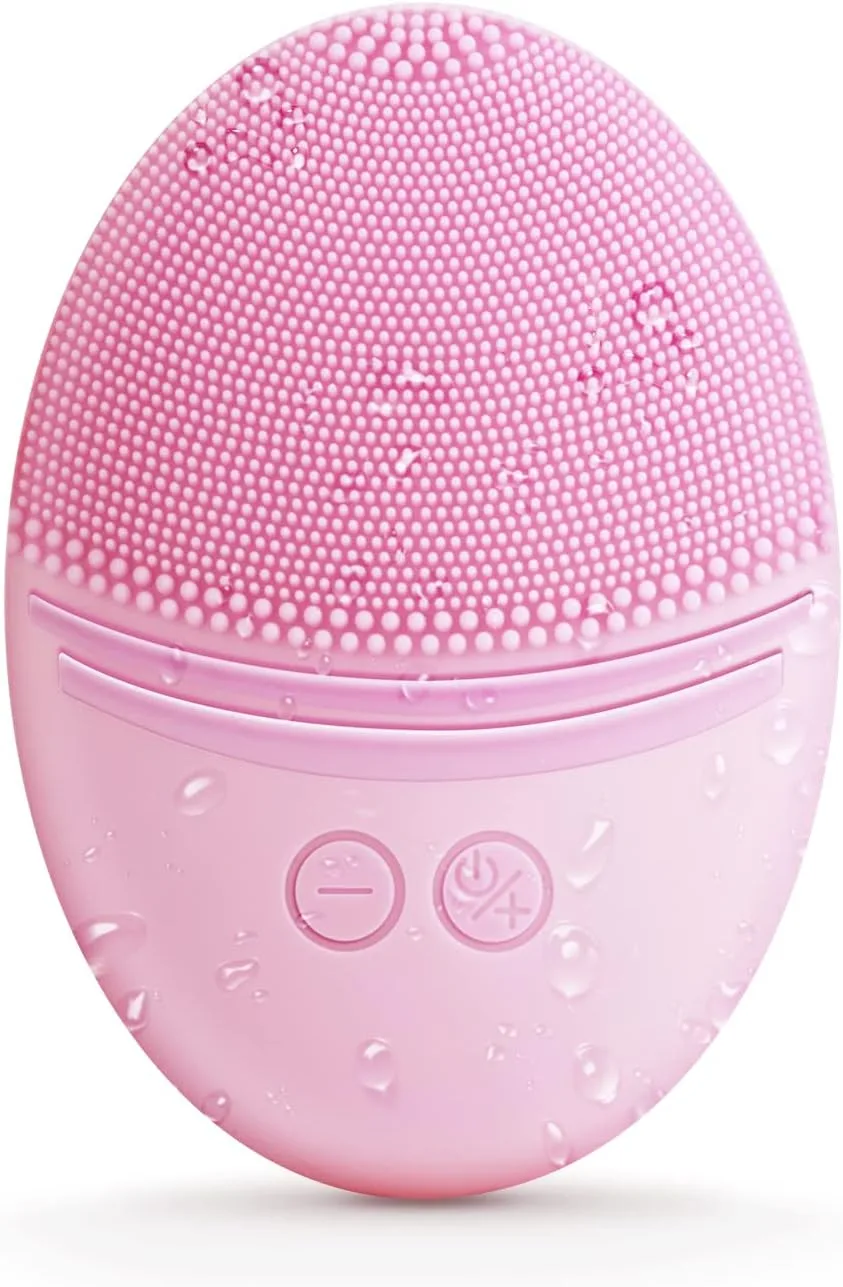 EZBASICS Silicone Facial Cleansing Brush, IPX7 Waterproof, Blue