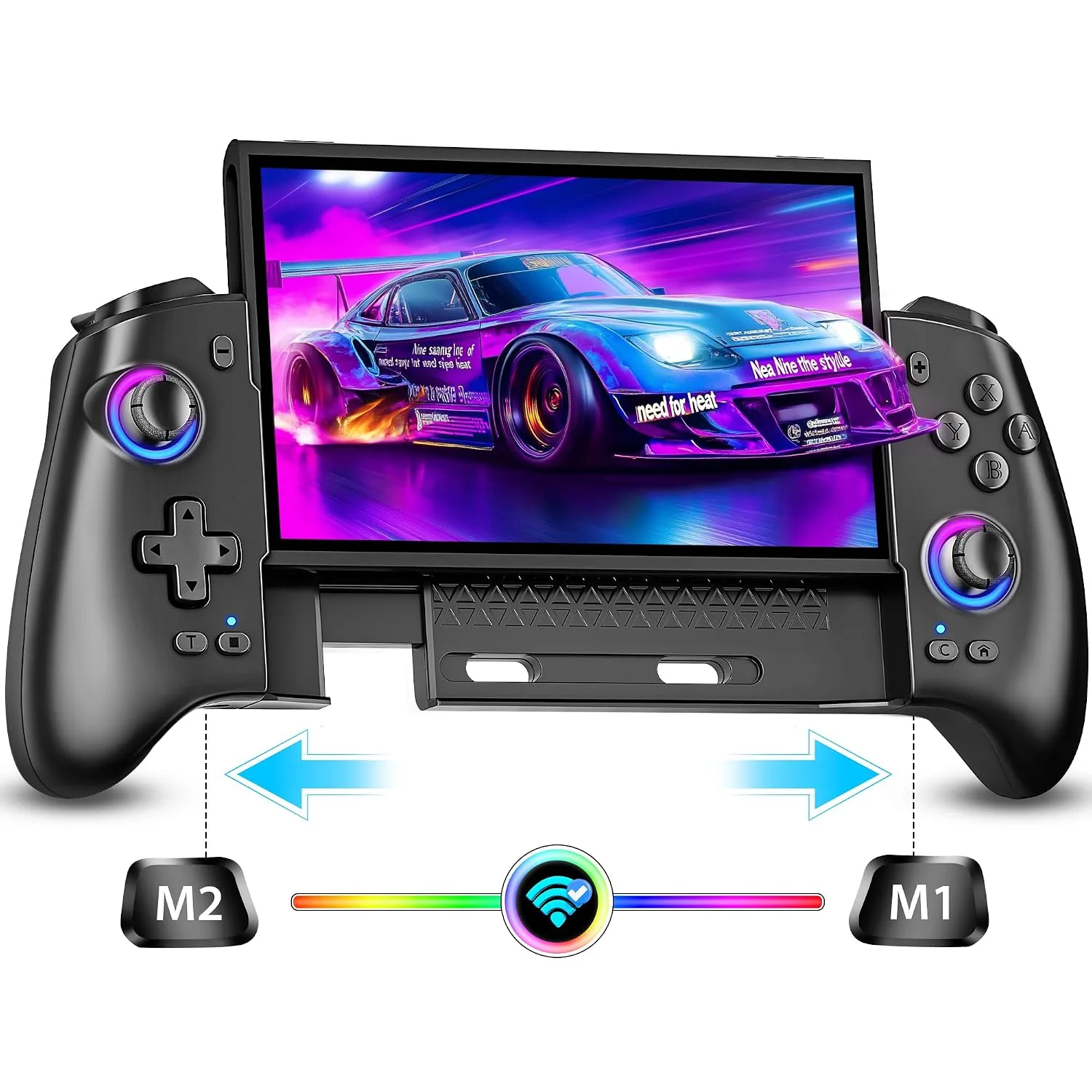 Mando inalámbrico Fasceote para Nintendo Switch, Switch OLED y Switch 2 con batería recargable y luces LED