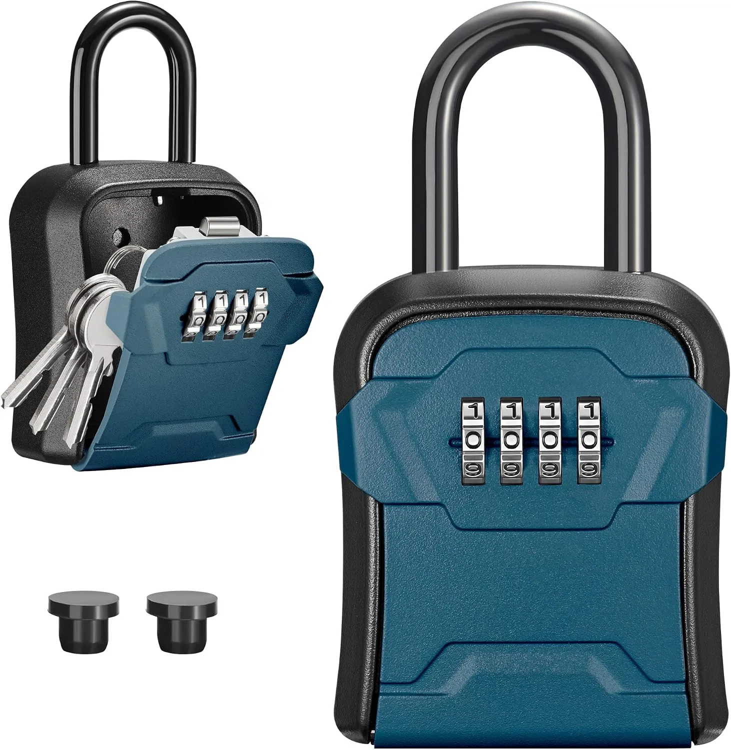 Puroma Key Lock Box for House Keys Combination Lockbox, 1 Peacock Blue