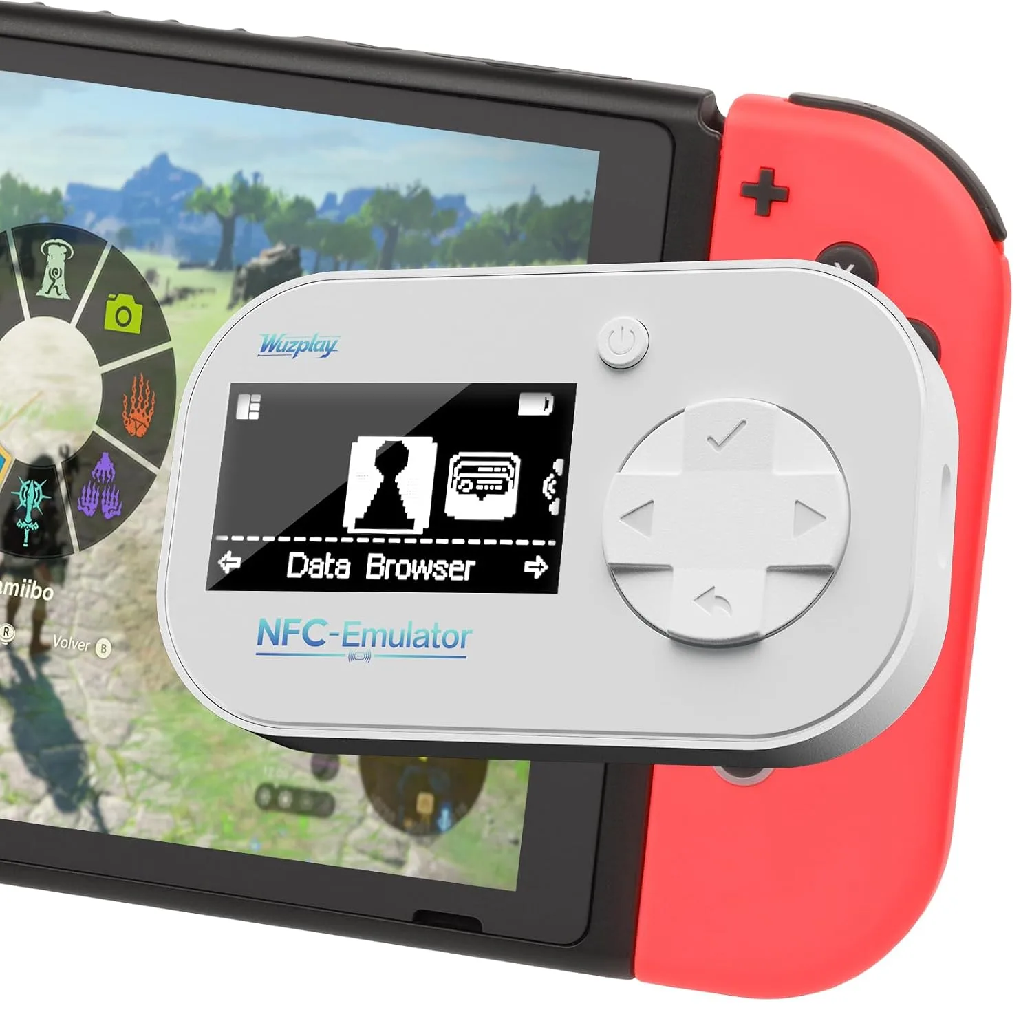 Emulador NFC para Switch Wuzplay con pantalla OLED