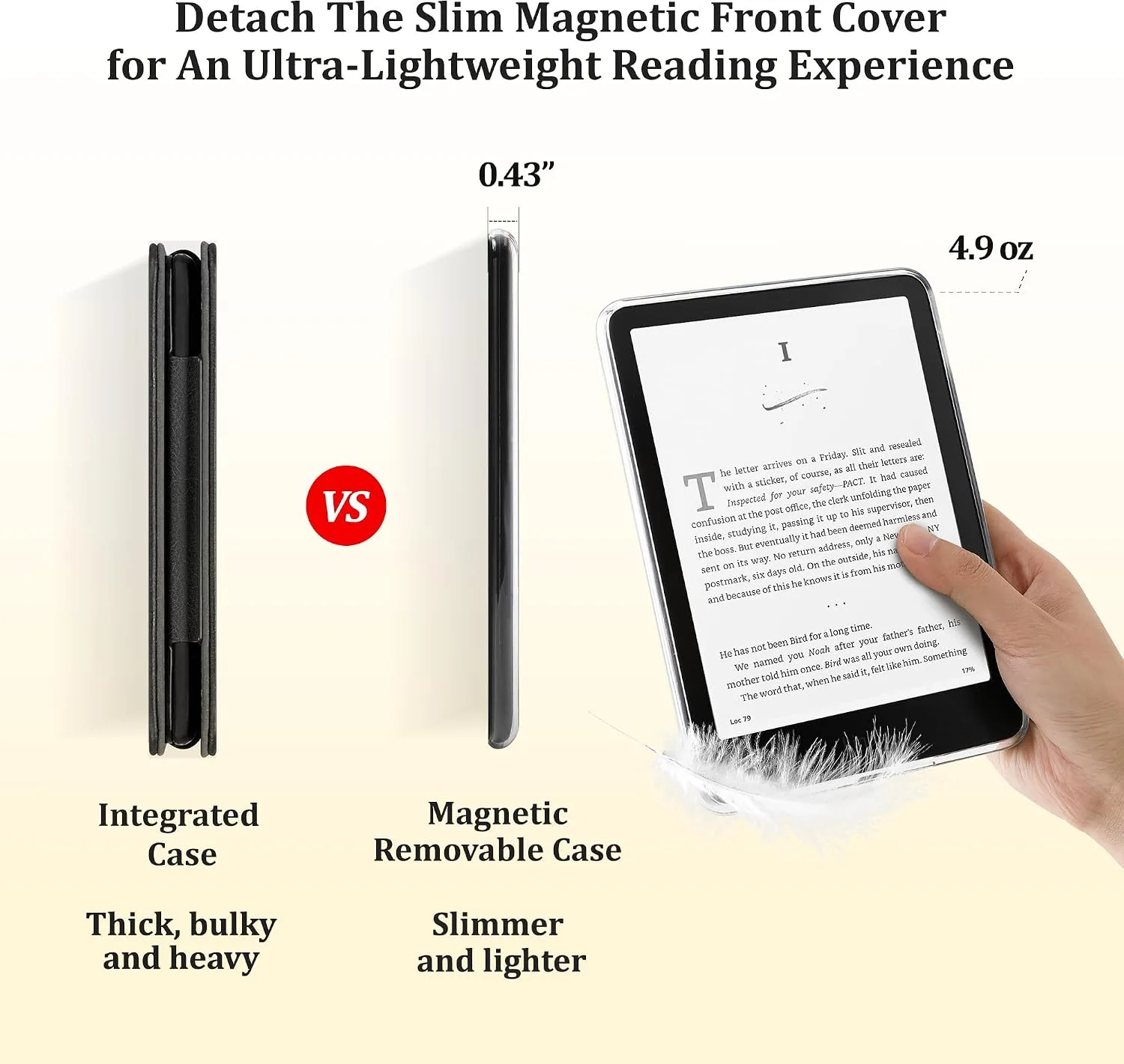 SESENSE Magnetic Case for 7'' Kindle Paperwhite 12th Gen 2024 & Colorsoft