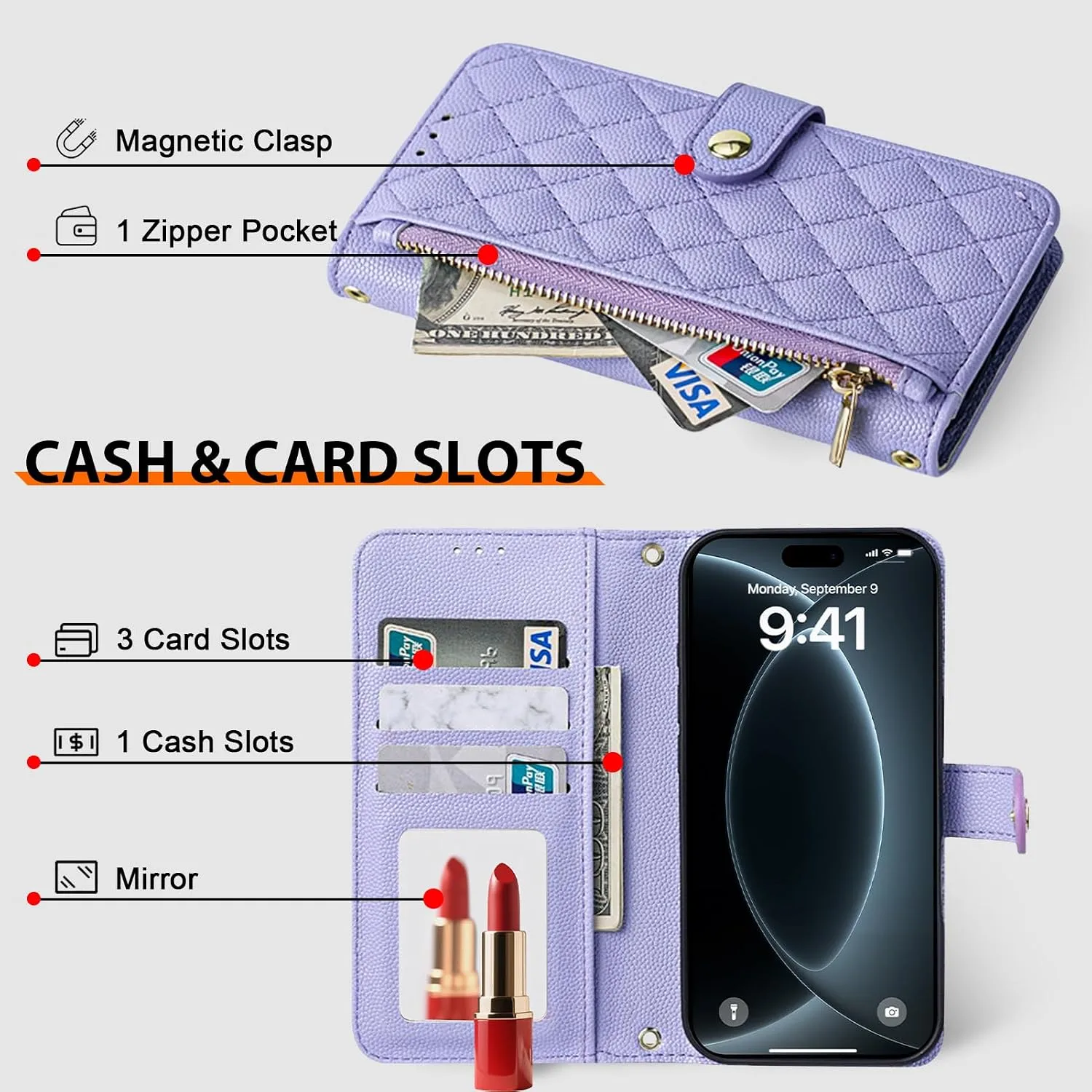 Wallet Phone Case Crafted for iPhone 18 Pro Max Pink