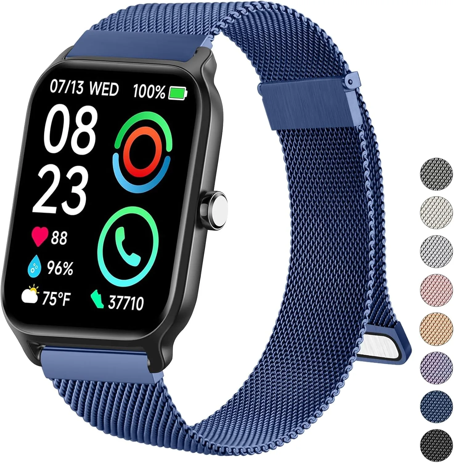 Correa metálica Meliya compatible con smartwatch IDW13, IDW16, IDW19 22mm acero inoxidable