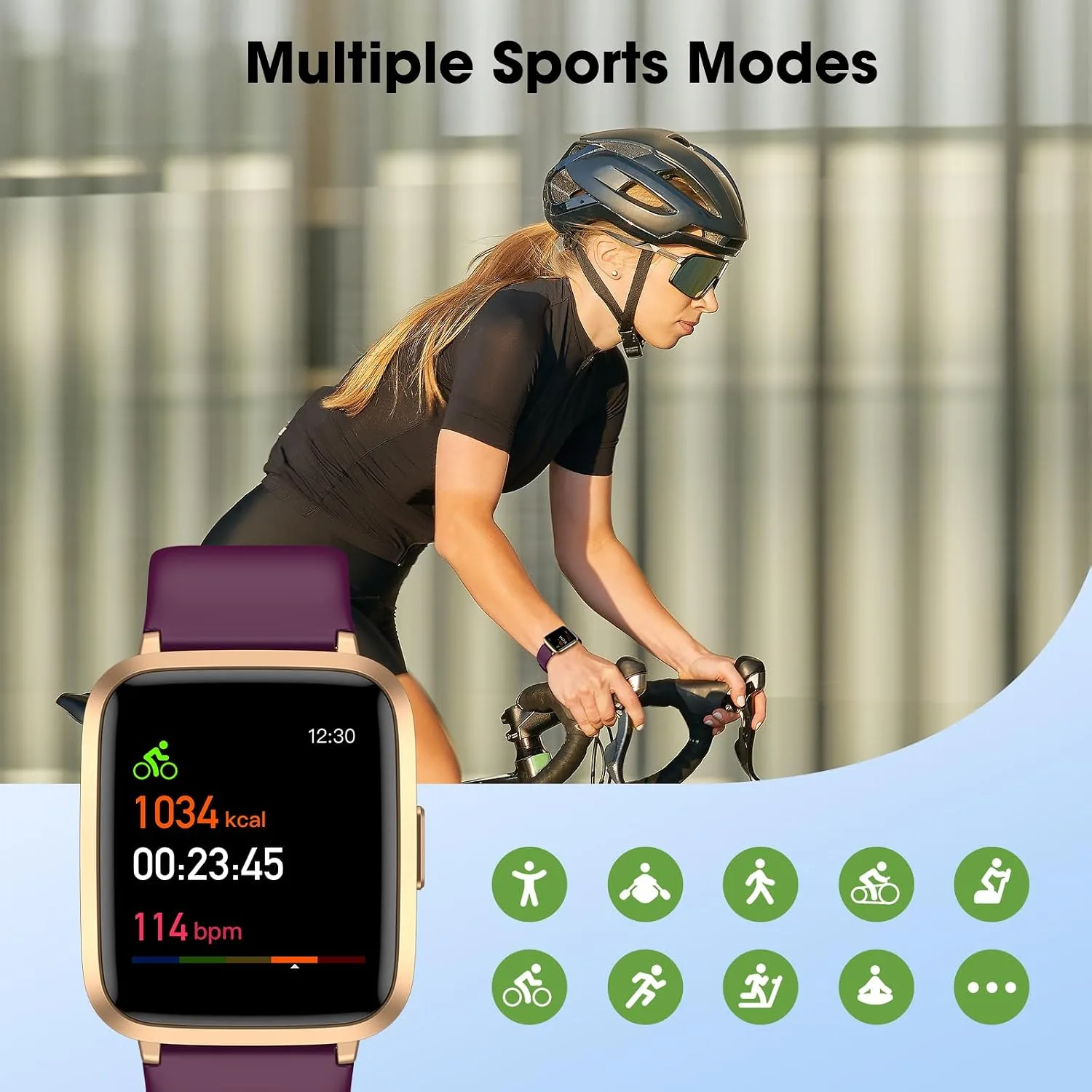 Fitness Tracker Watch with Heart Rate, No App No Phone Required, Pedometer
