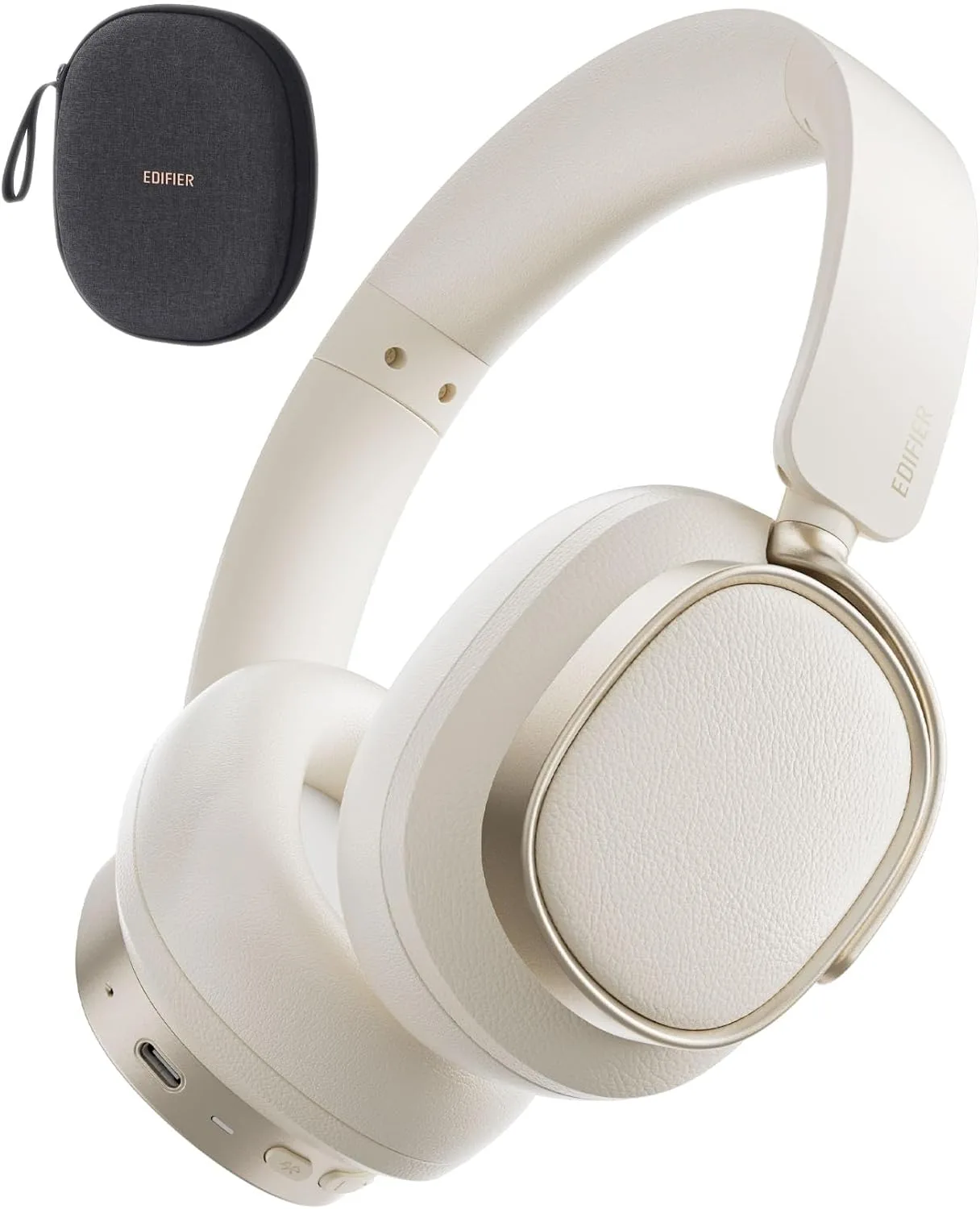 Edifier ES850NB Active Noise Cancelling Over-Ear Headphones, Ivory