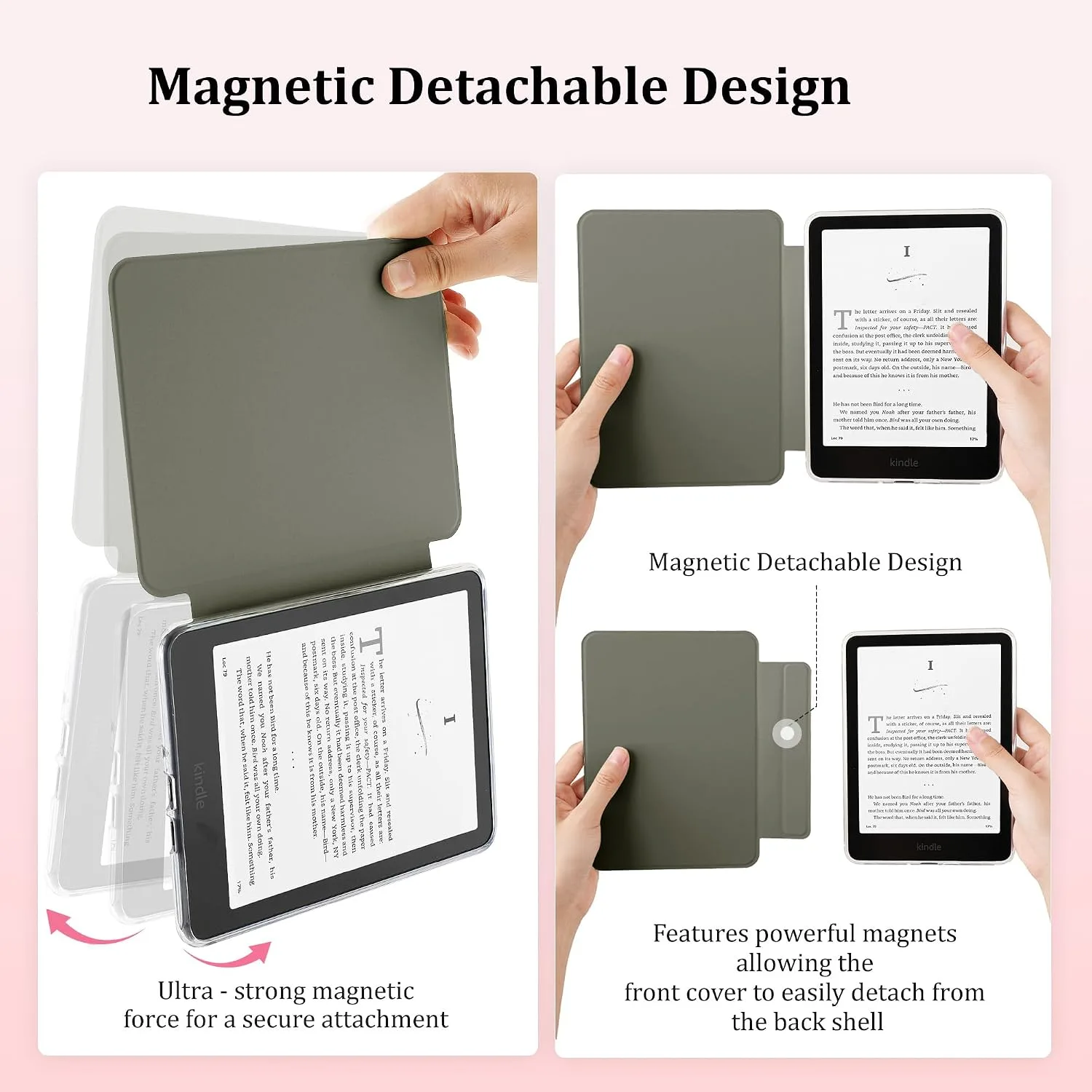 SESENSE Magnetic Case for 7'' Kindle Paperwhite 12th Gen 2024 & Colorsoft