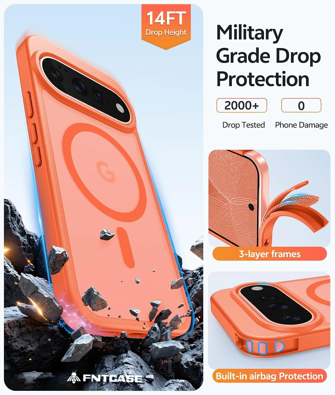 FNTCASE for Google Pixel 11 Pro XL Case, Fit for Magsafe, Screen Protector
